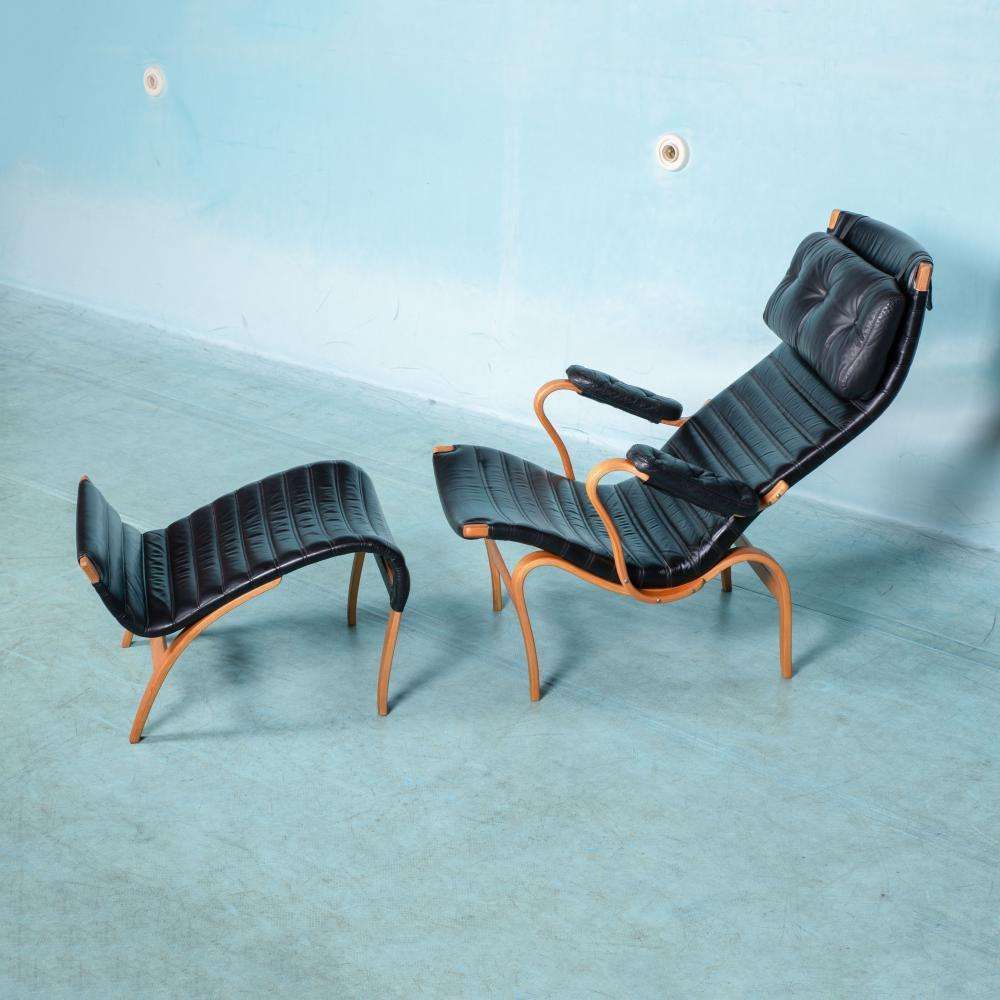 3265.0 Design Lounge Fauteuil & Ottoman 70s Bruno Mathsson Pernilla photo