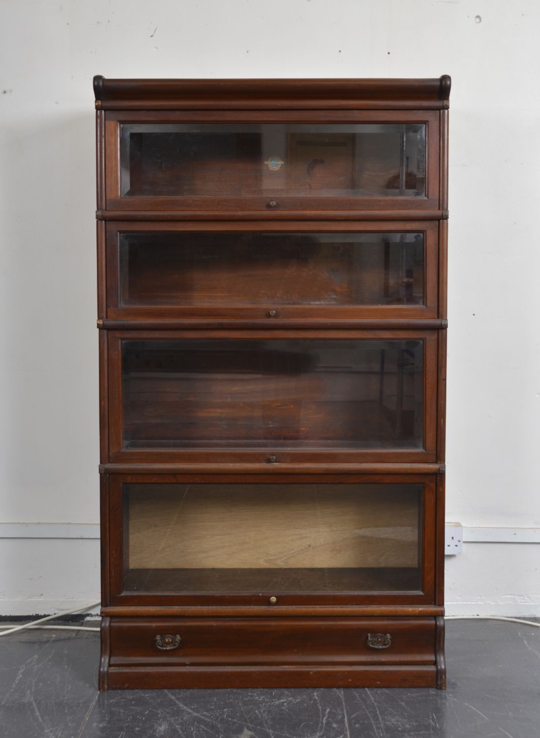 Set Of 4 Antique Mahogany Globe Wernicke Barristers Glazed Stacking Bookcase Cabinet Of Curiosities Uk