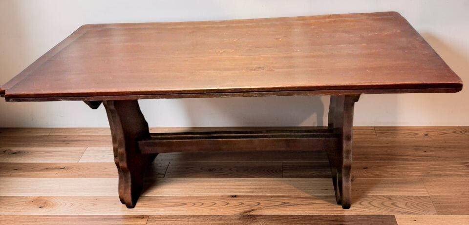 photo for sale Vintage Oak Refectory Farmhouse Kitchen Table By Webber Furniture Of Croydon