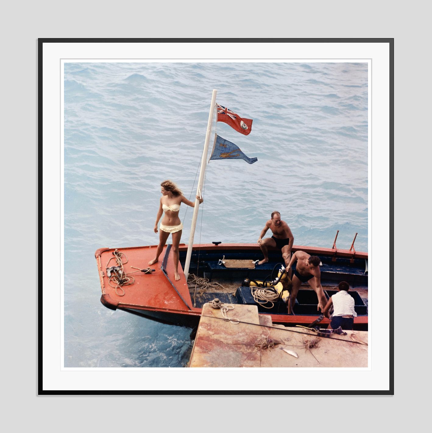Slim Aarons 'Andros Island' Archival Pigment Print Framed In Black photo furniture