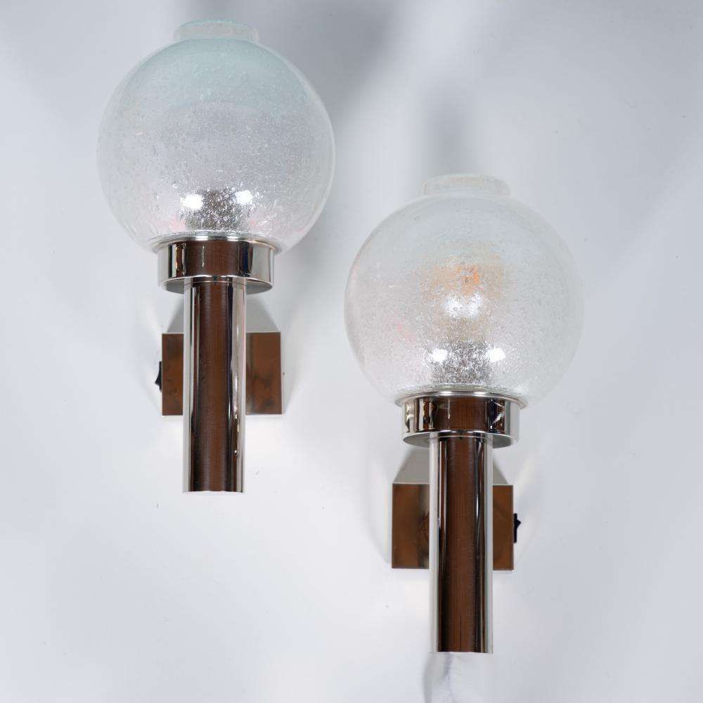 Set Space Age Glazen Minimalistische Wandlampen photo furniture