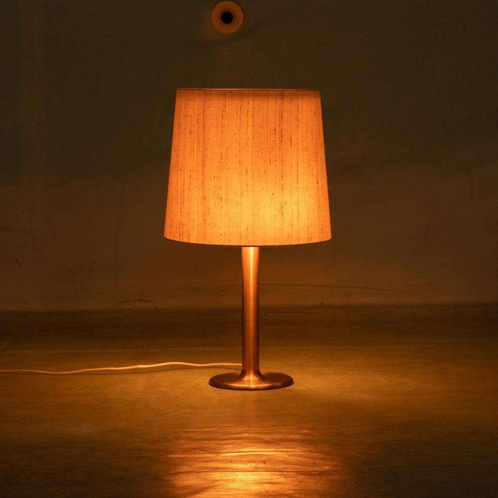 Vintage 70s Table Lamp, Minimalist Japandi Desk Light