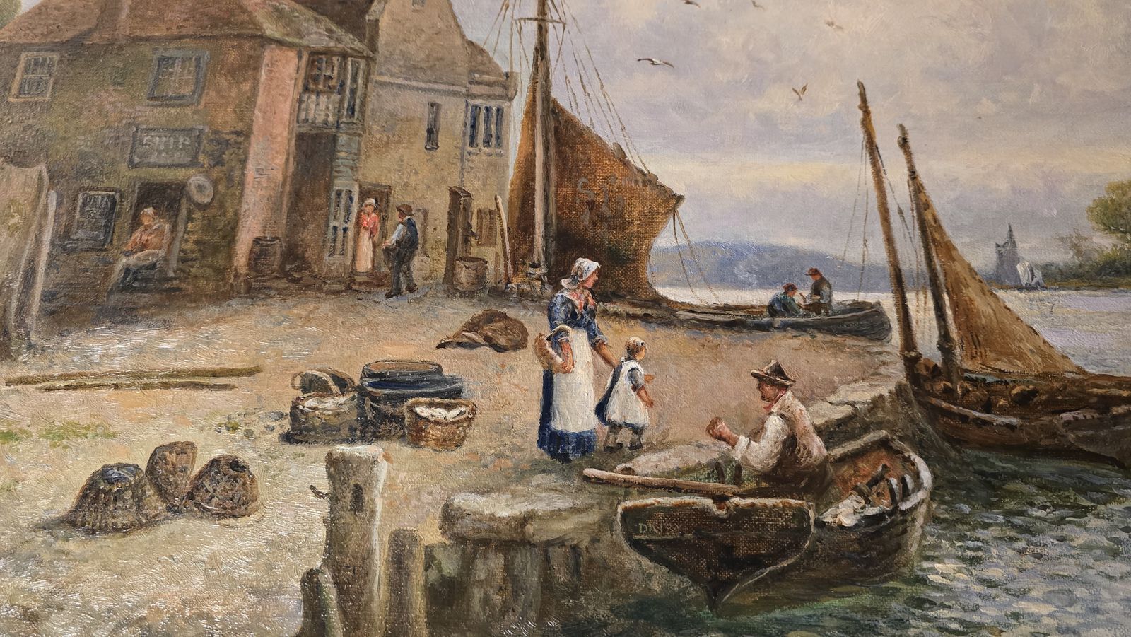 photo furniture Oil Painting On Canvas Of A View Of Christchurch By Stanley Leader Circa 1900