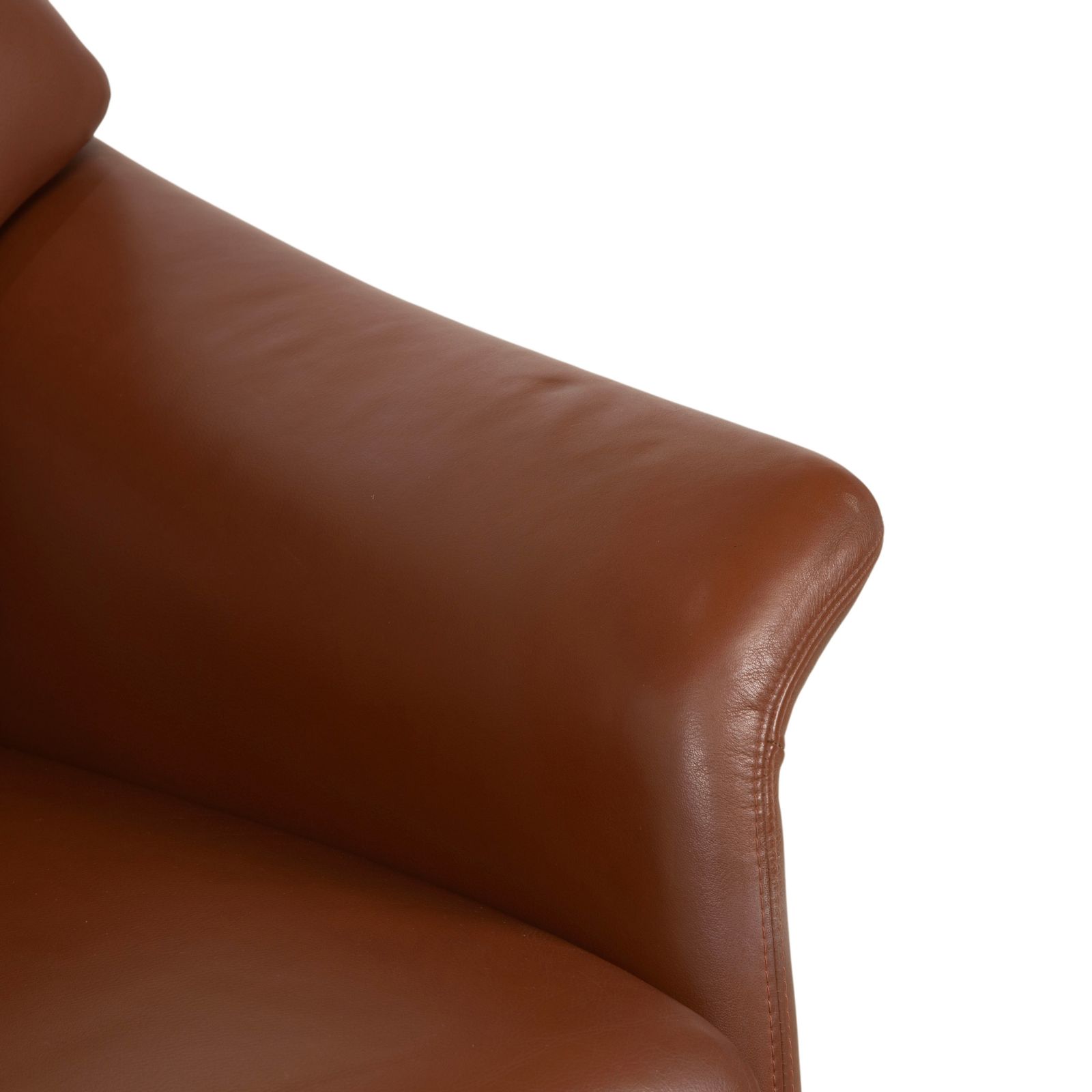 Fauteuil Walter Knoll, cuir, rouge-brun, cognac, terracotta photo 1117.0