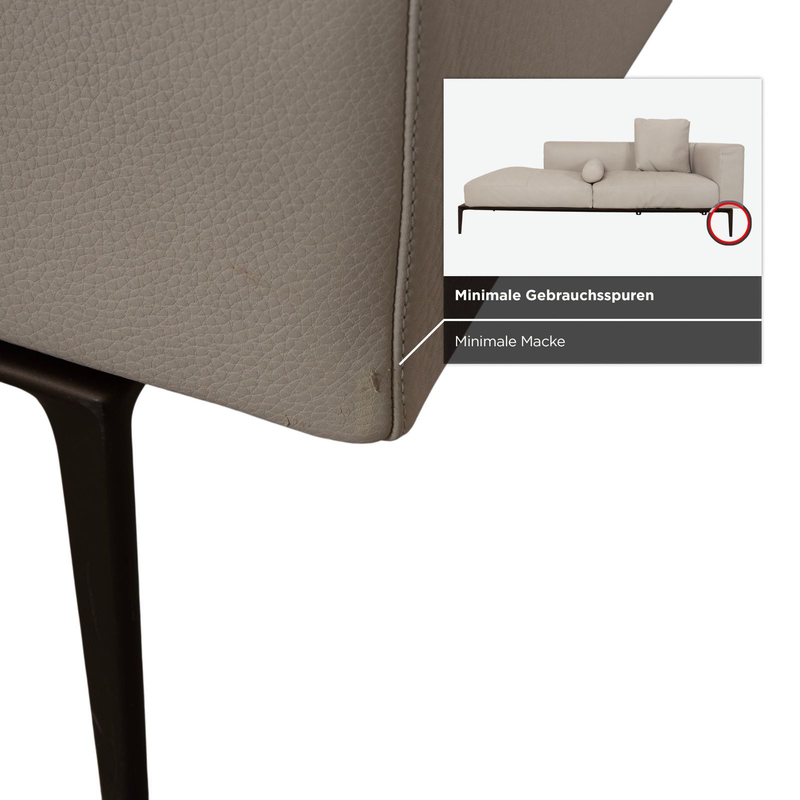 photo for sale Canapé 2 places Walter Knoll Jaan Living en cuir gris crème