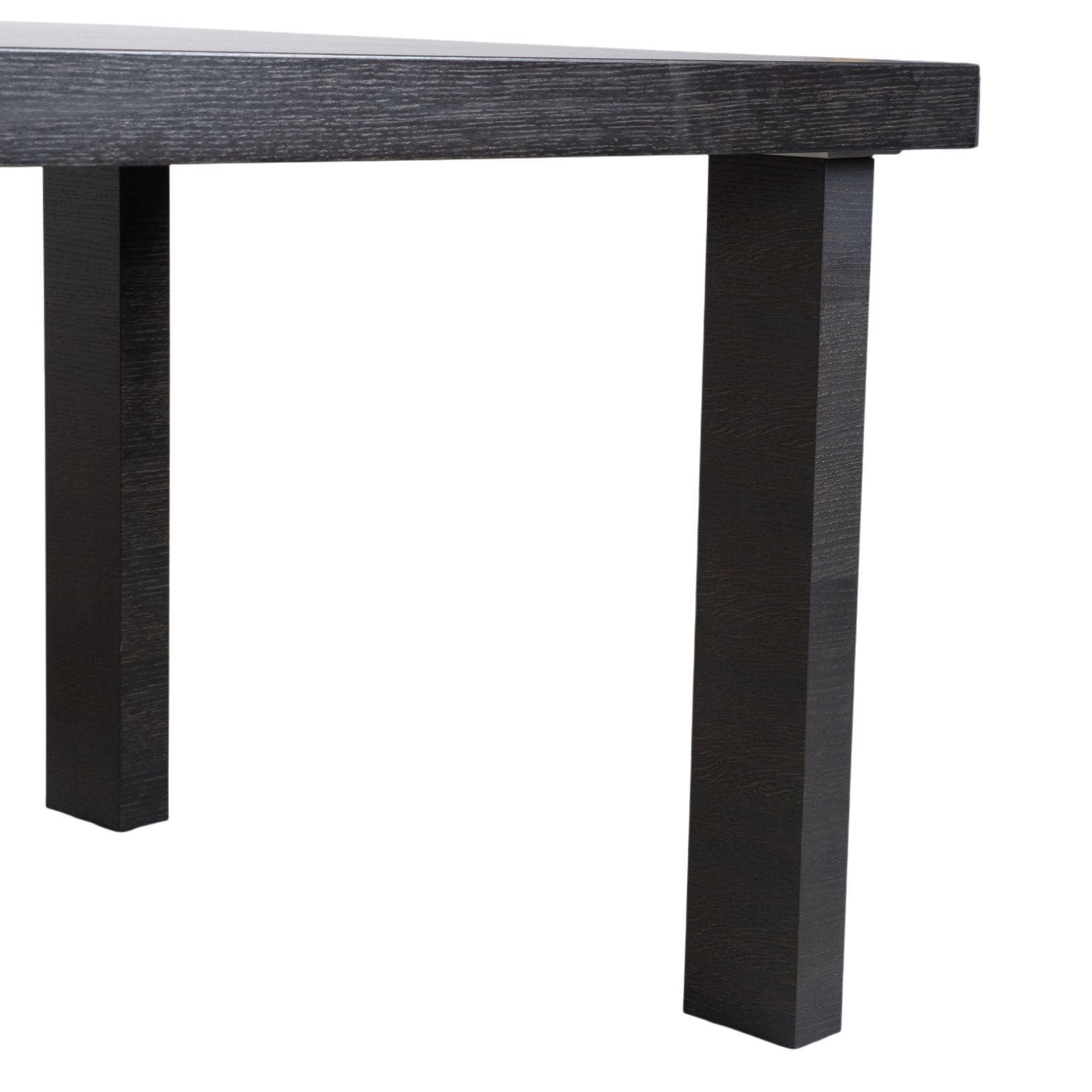 Table à manger Contours en bois, noire, extensible, chêne, 170 x 100 cm photo 2570.0