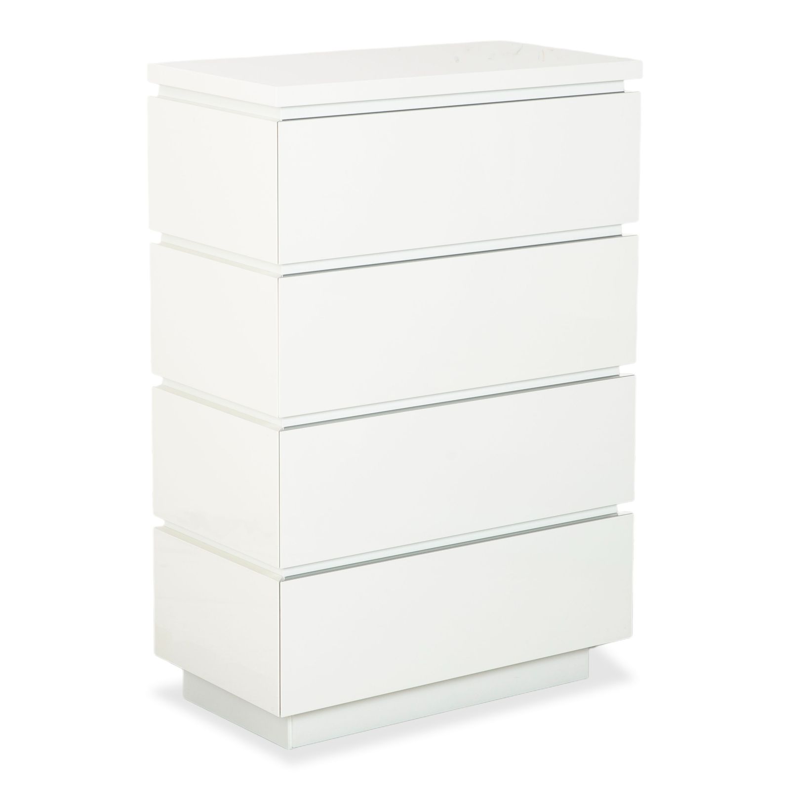 Buffet Interlübke Cube en bois laqué blanc brillant
