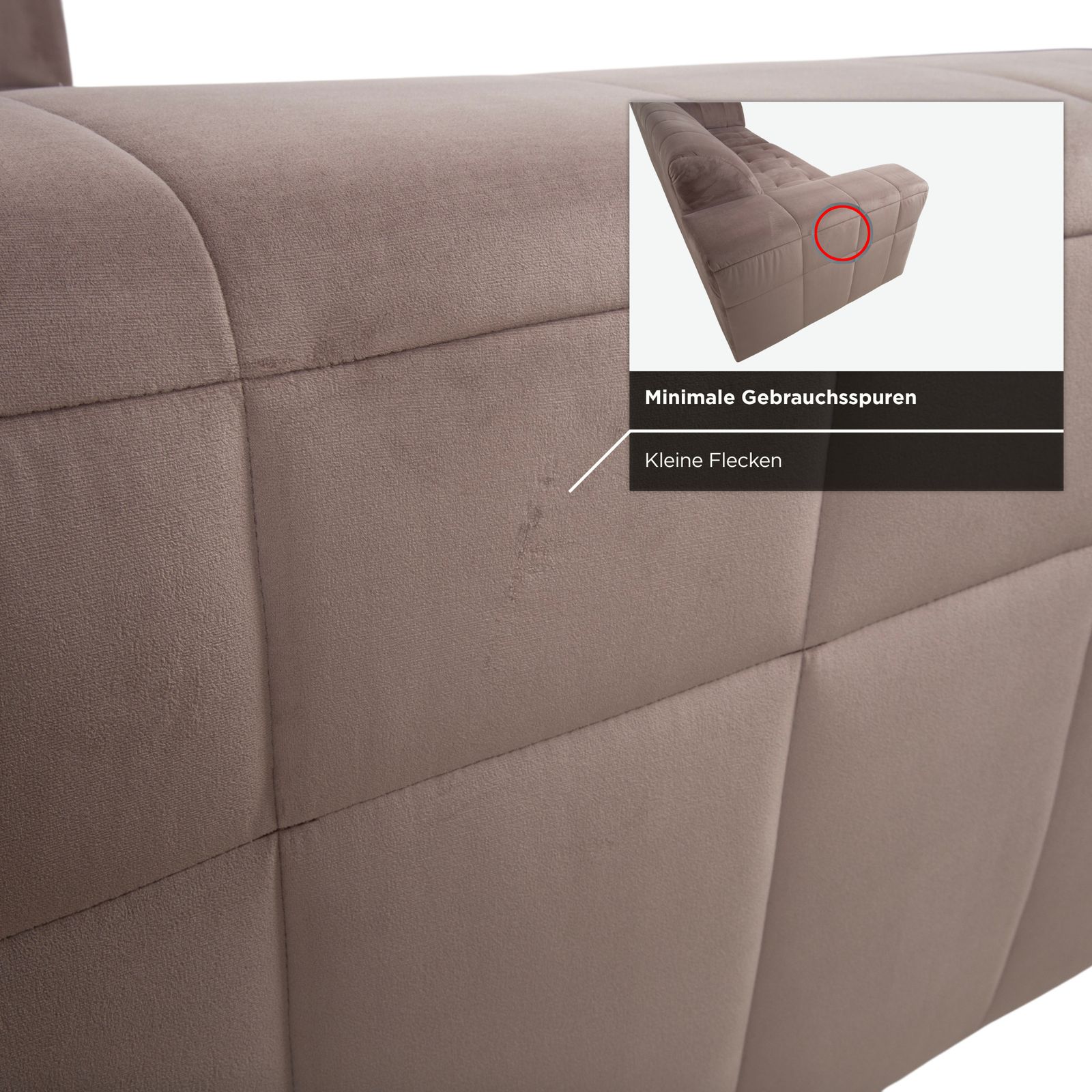 Canapé Iconx Studios Bloom 3 places en velours, gris clair beige taupe photo 1452.0