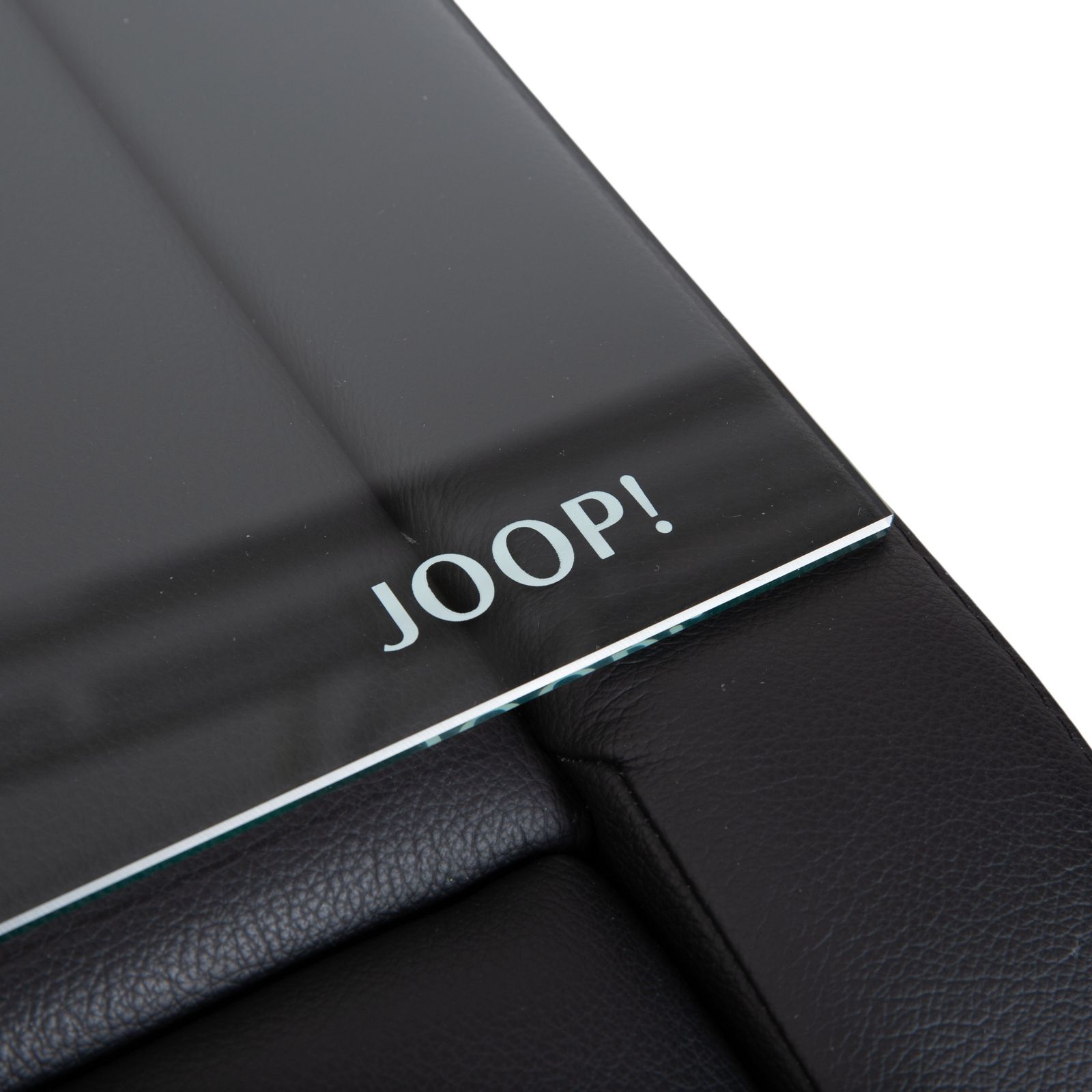 Table de chevet Joop! Swing en cuir noir, avec tiroir et étagère photo 446.0