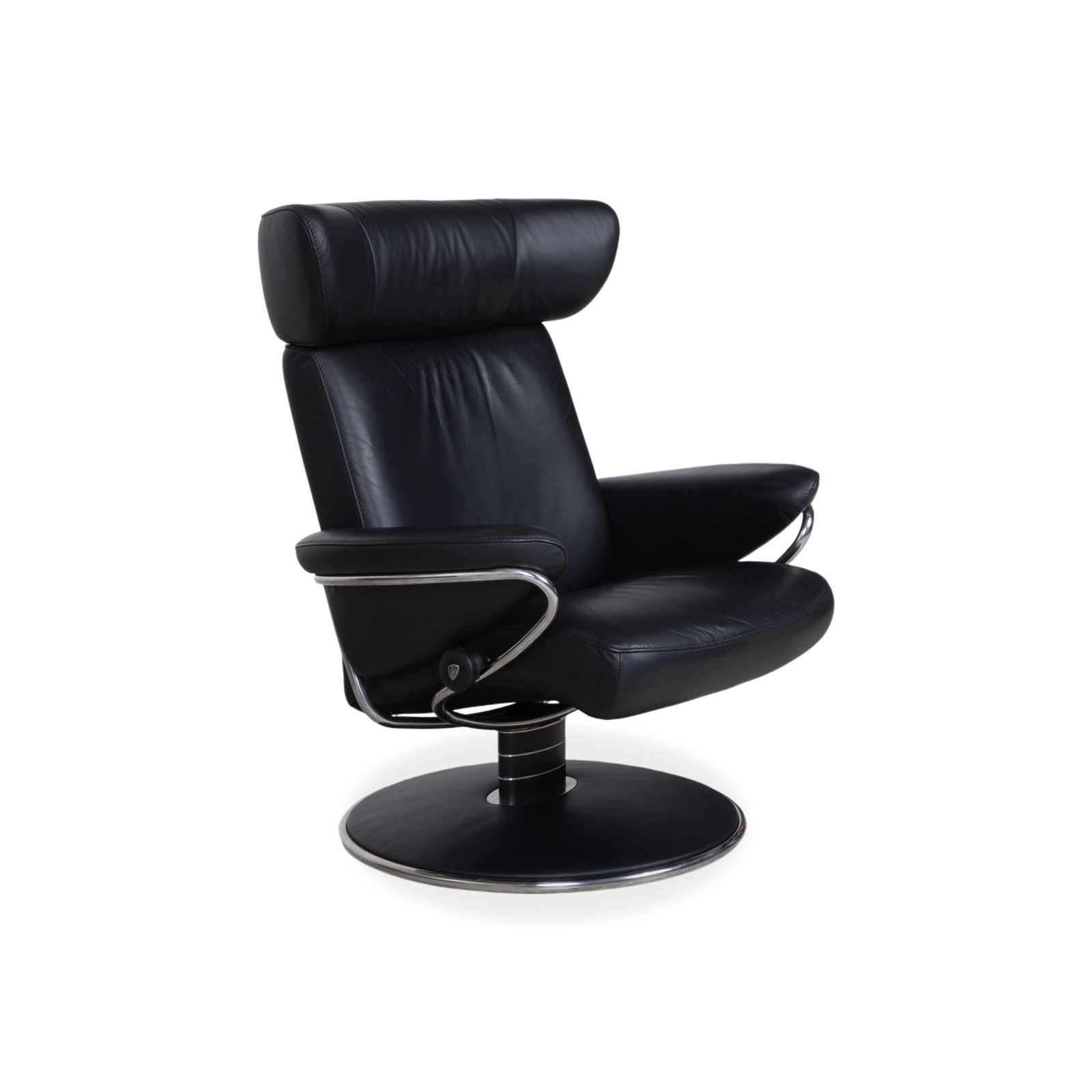 Stressless Jazz Leather Recliner Black Incl. Footstool Size L photo for sale