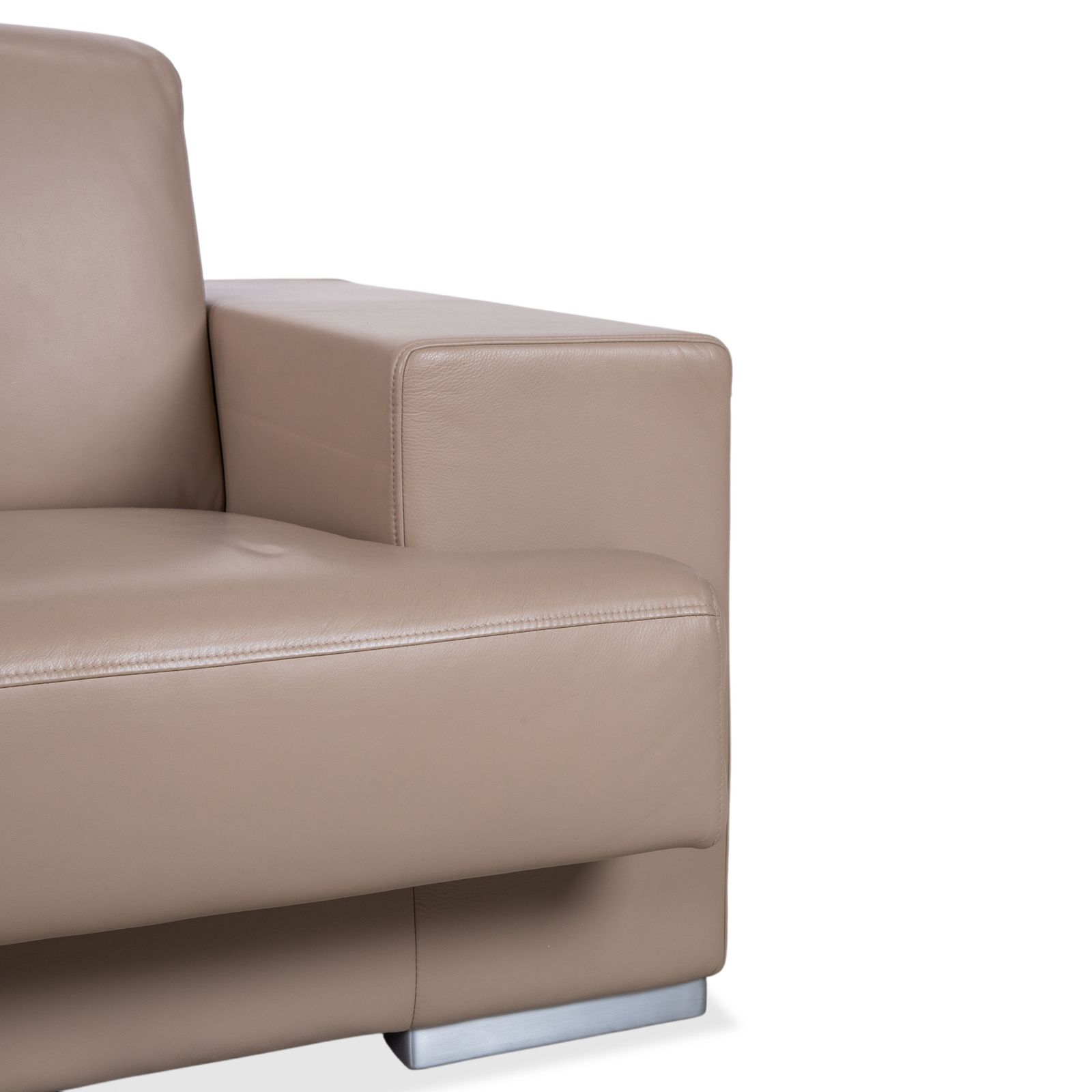 Canapé 3 places en cuir Rolf Benz, crème beige photo for sale