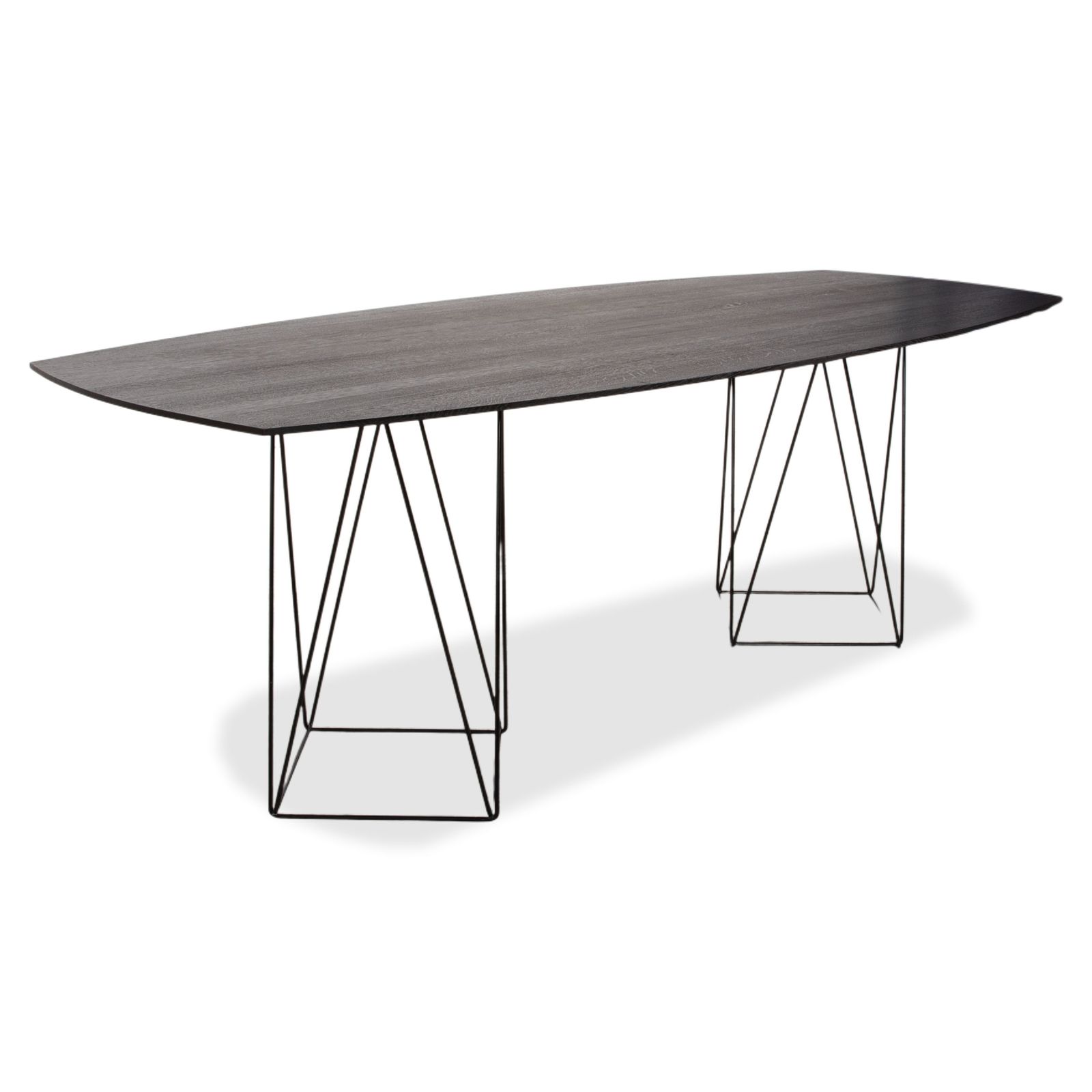 Table à manger Walter Knoll Joco en bois, noire, 220 x 95 cm