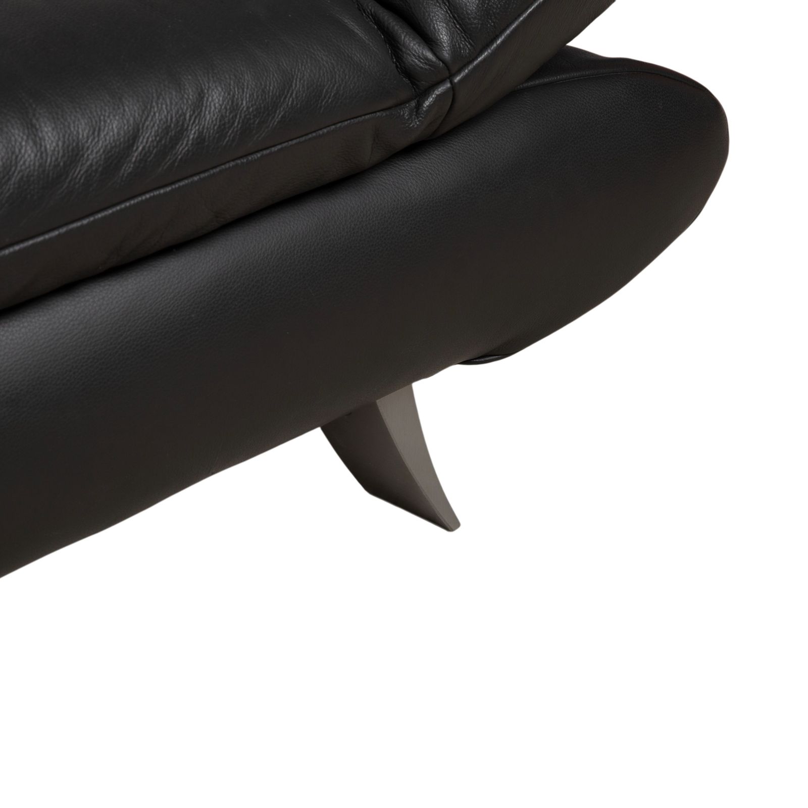 Koinor Rossini Two Seater Leather Sofa Black Manual Function photo vintage