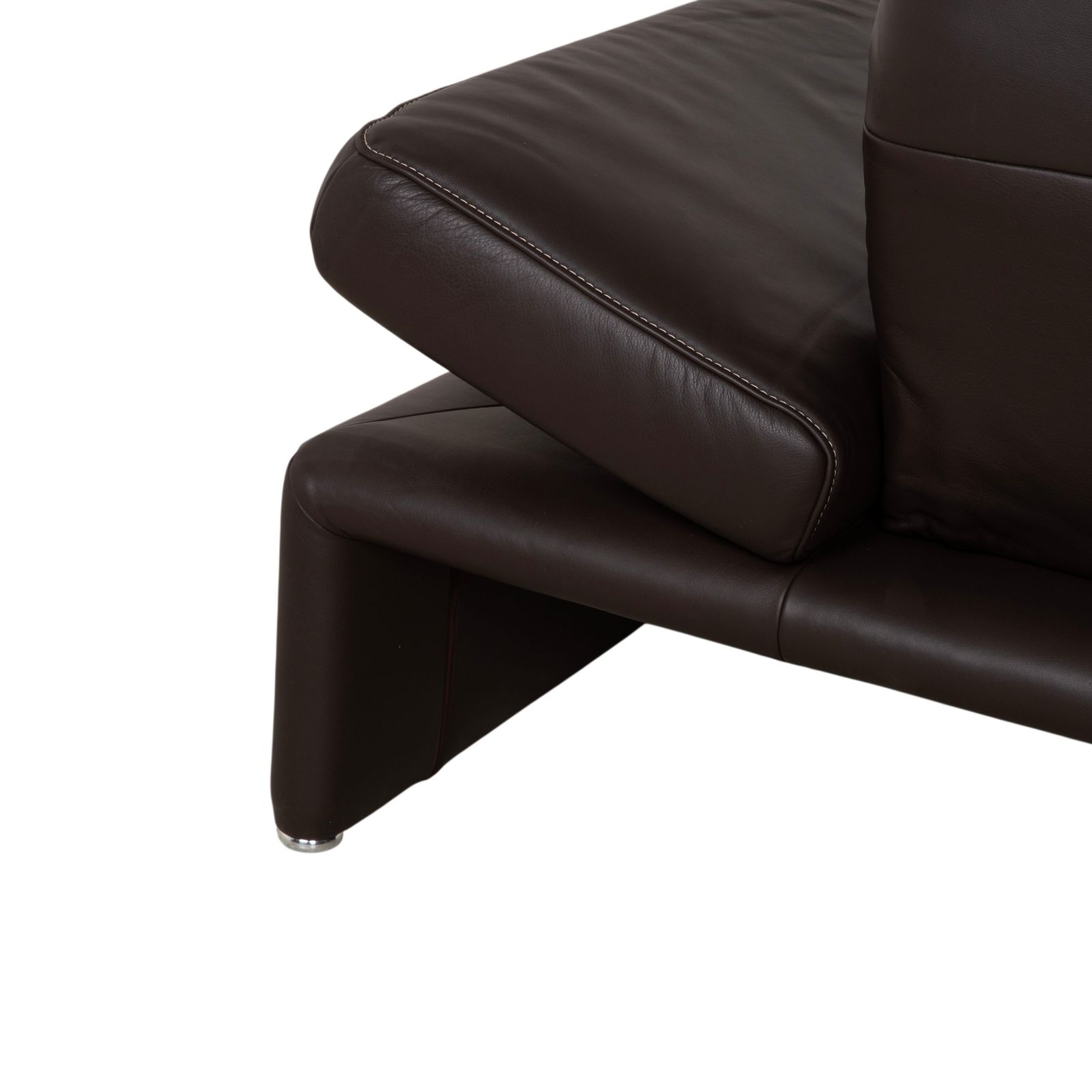 photo furniture Koinor Raoul Leren Hoekbank Bruin Manuele Functie Chaise Longue Links