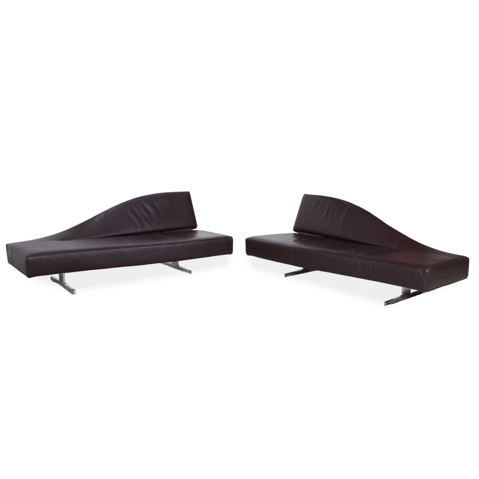 Canapé 3 places Cassina 276 Aspen en cuir brun, dossier gauche, par Jean-Marie Massaud photo for sale