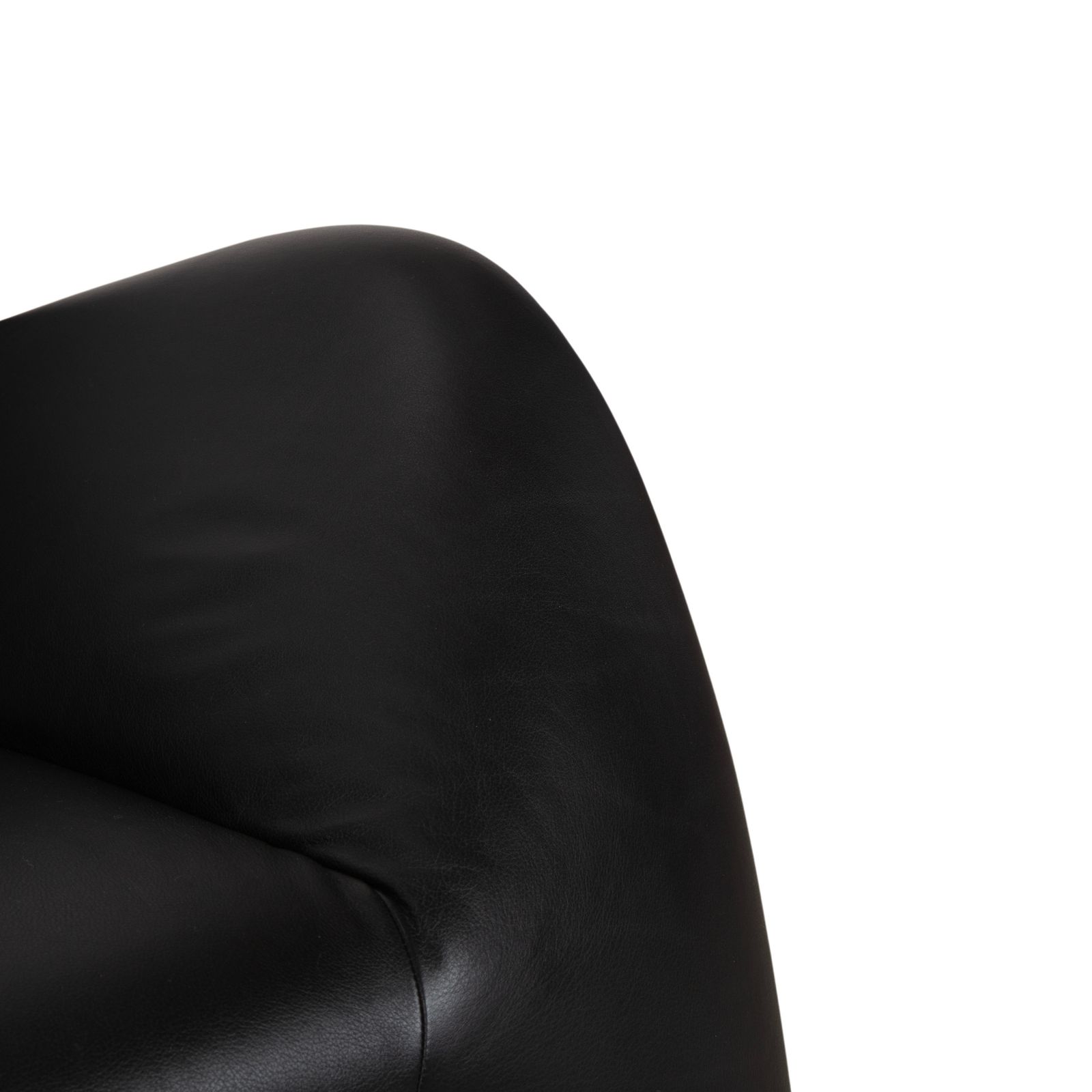 Fauteuil Leolux Echnaton en cuir noir photo for sale