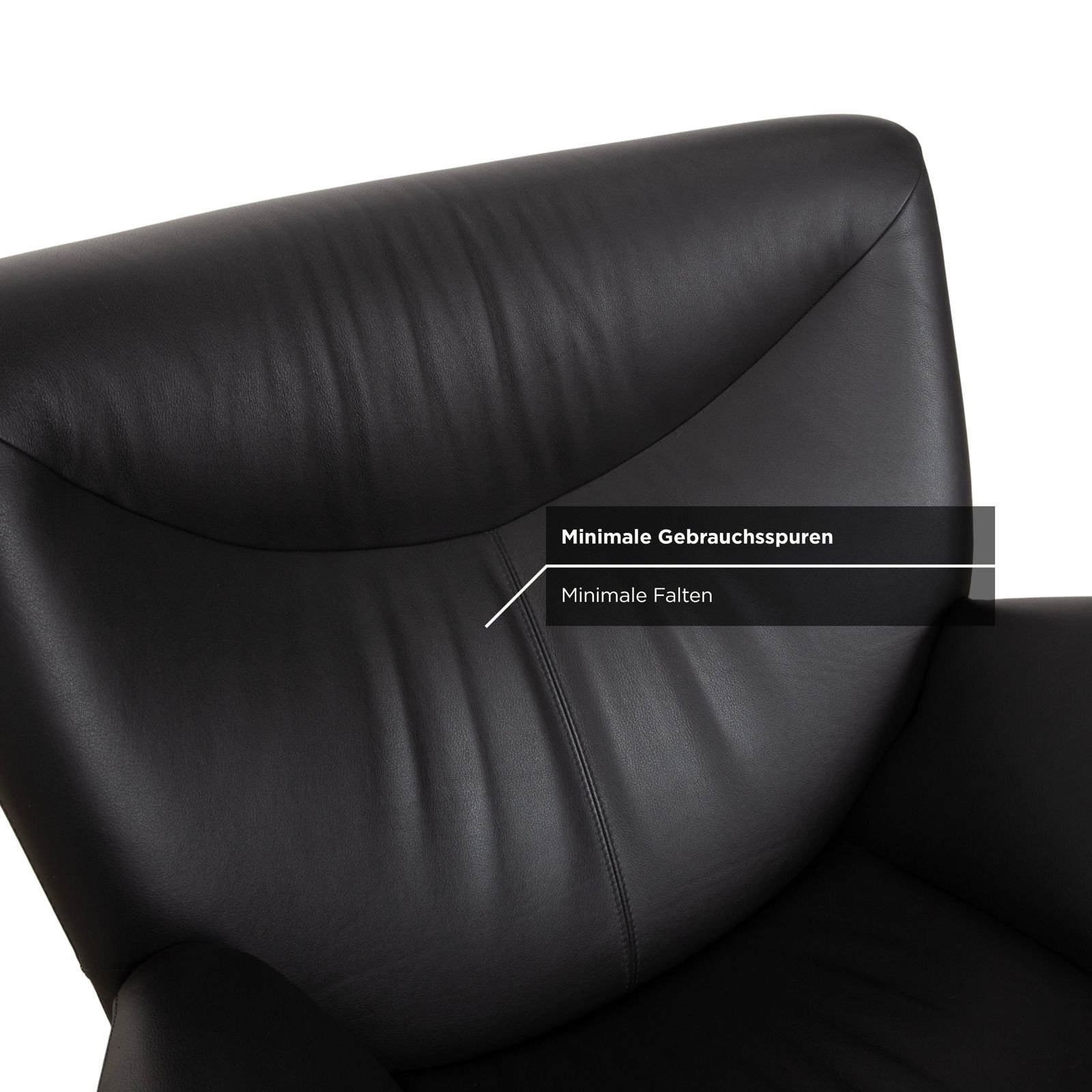 Fauteuil Leolux Echnaton en cuir noir photo buy