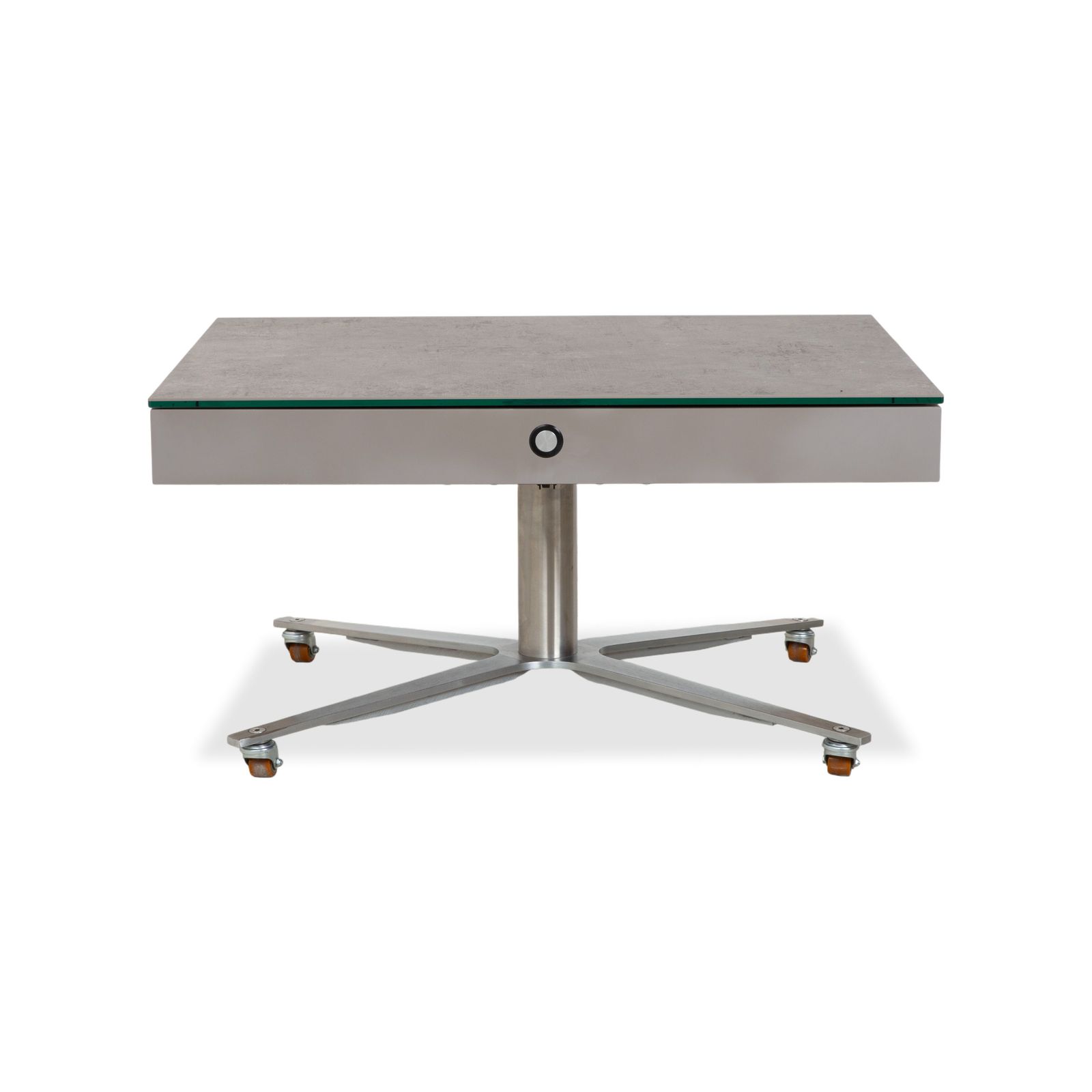 photo for sale Table basse Ronald Schmitt en verre gris, fonction manuelle