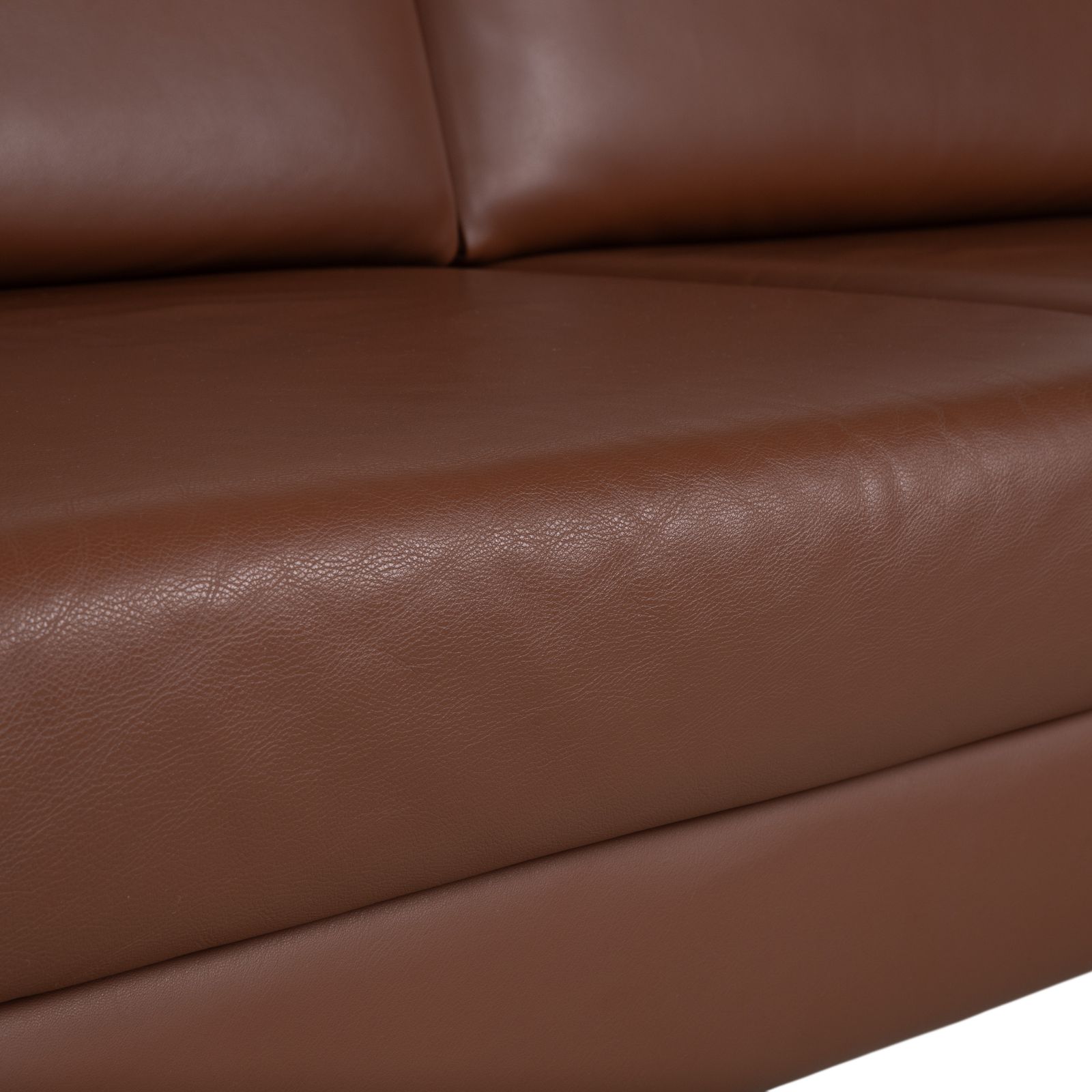 Canapé 2 places Walter Knoll en cuir marron photo for sale