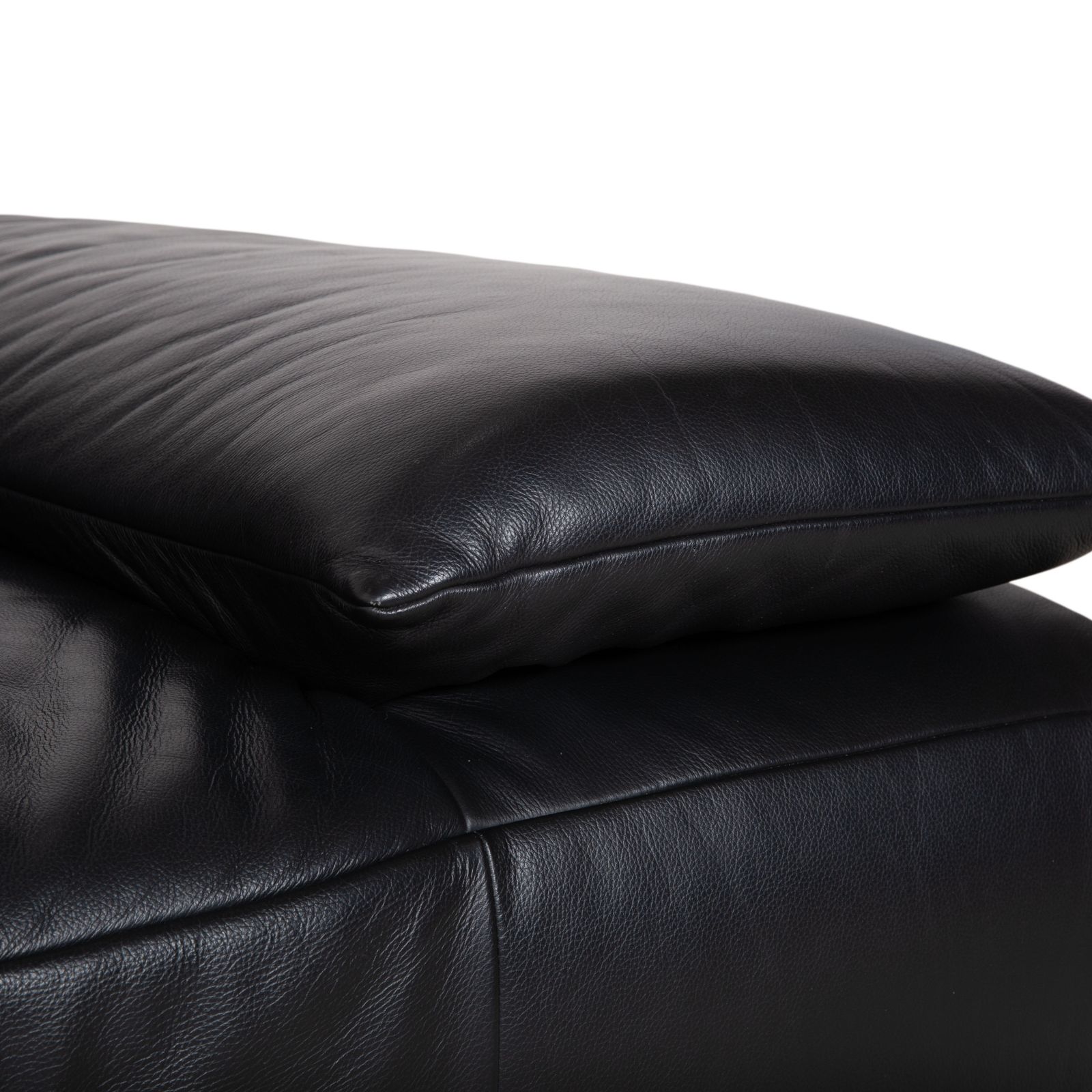Koinor Volare Two Seater Leather Sofa Black Manual Function photo Furniture