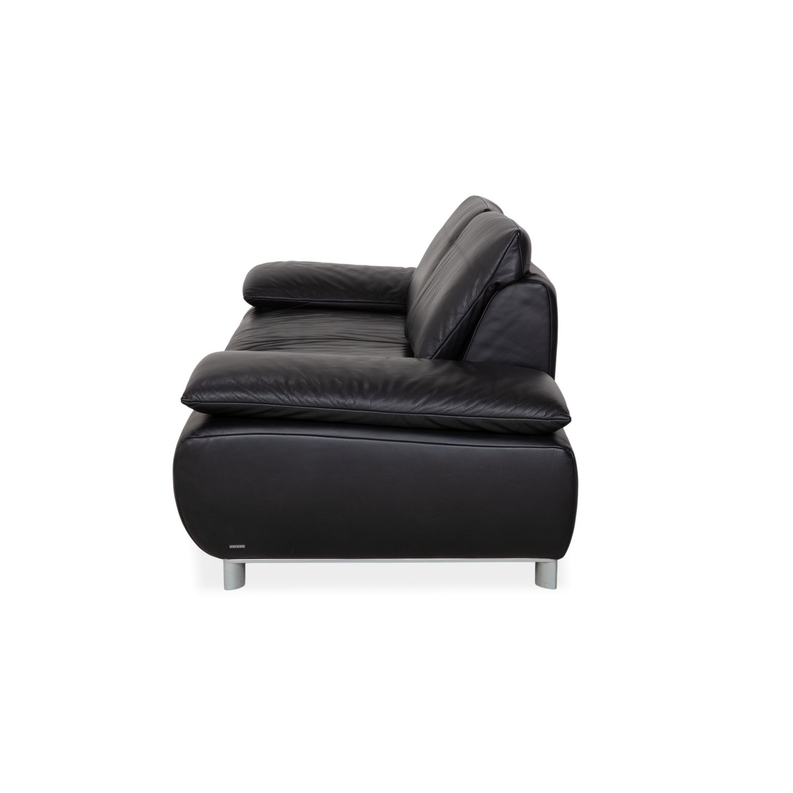 Furniture Koinor Volare Two Seater Leather Sofa Black Manual Function photo