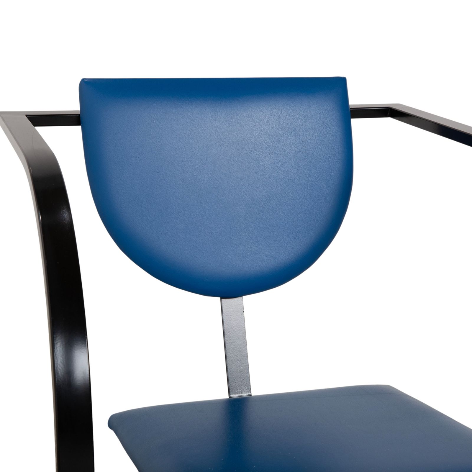Furniture Set Of 6 Kff Sinus Cosinus Leather Chairs, Blue And Red photo