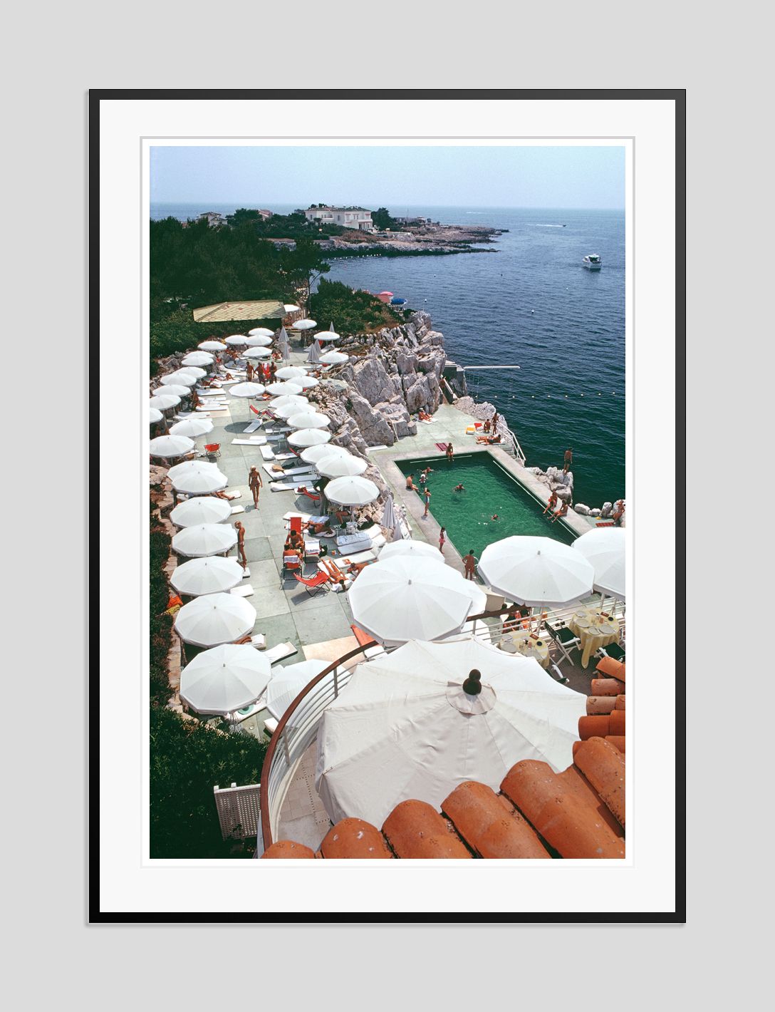 Slim Aarons 'Hotel Du Cap Eden Roc' Archival Pigment Print Framed In Black photo furniture