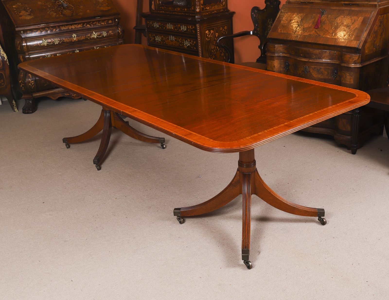 Regency Revival Dining Table & 8 Chairs By William Tillman 20th C photo for sale