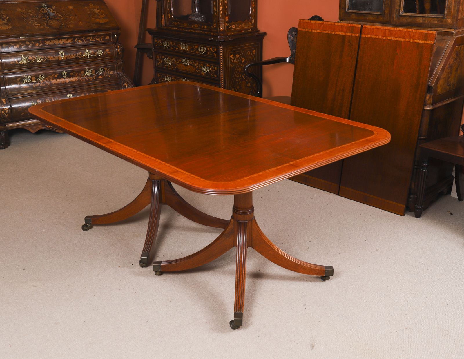 Regency Revival Dining Table & 8 Chairs By William Tillman 20th C photo vinterior