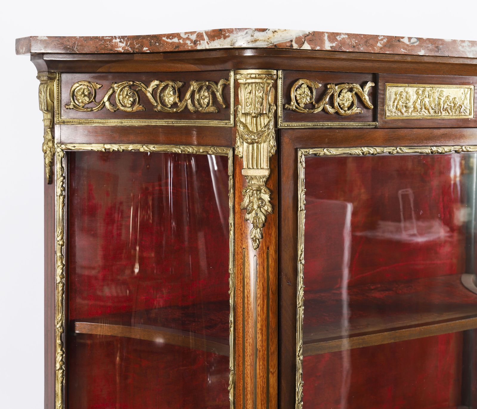 photo for sale French Louis Revival Parquetry Display Cabinet C1870  19th C