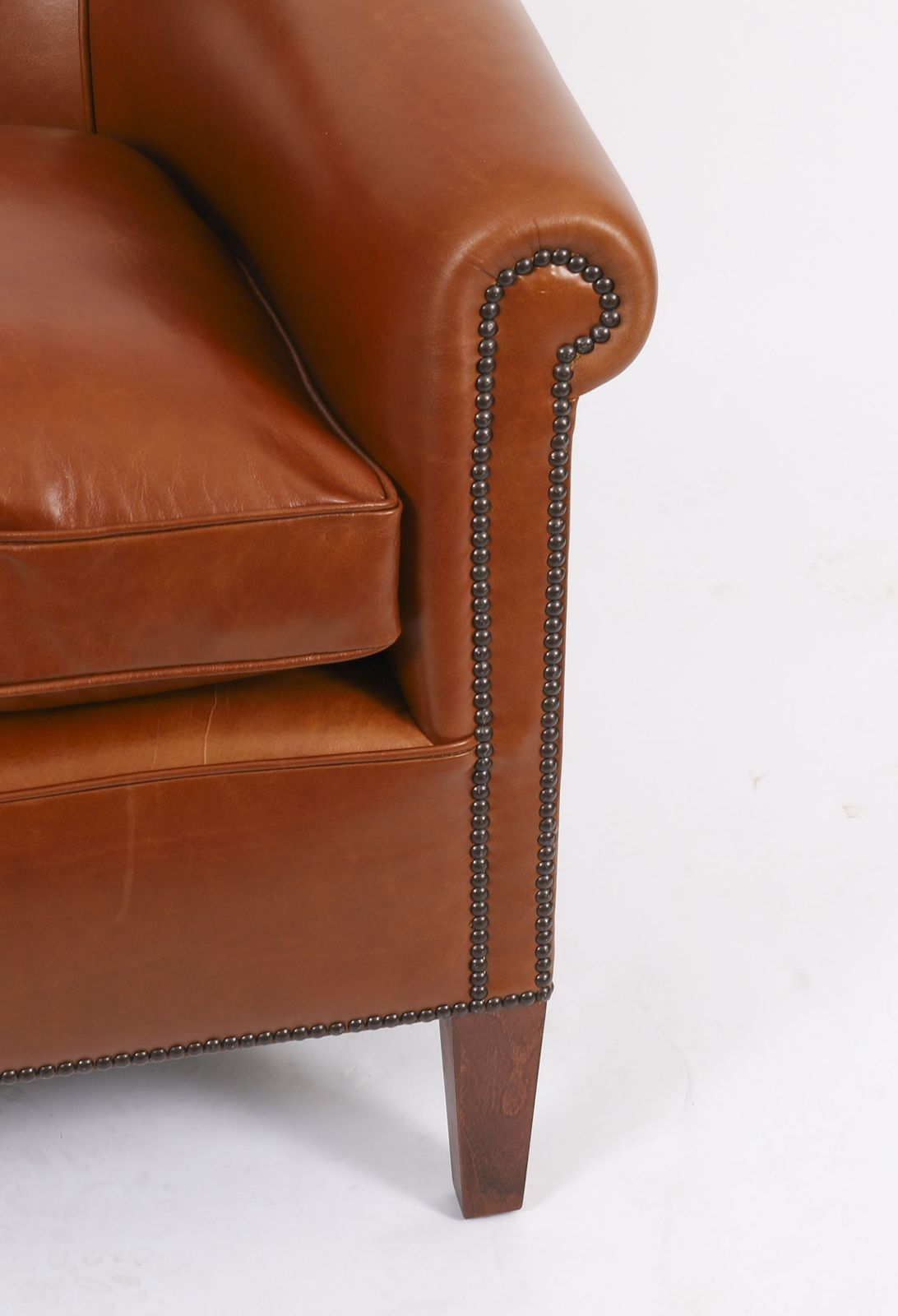 Bespoke English Handmade Amsterdam  Leather Arm Chair Malt photo vintage