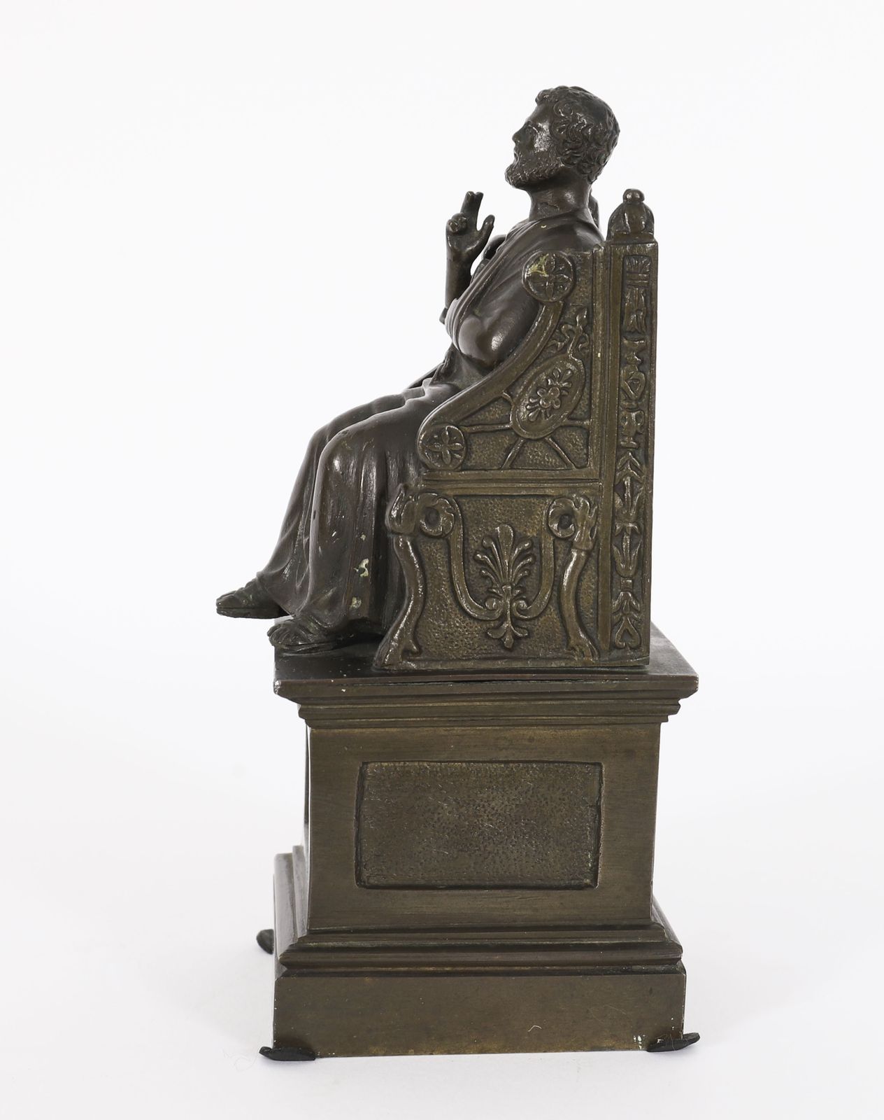 Antique Italian Grand Tour Patinated Bronze Sculpture Of St Peter 19th Century photo buy