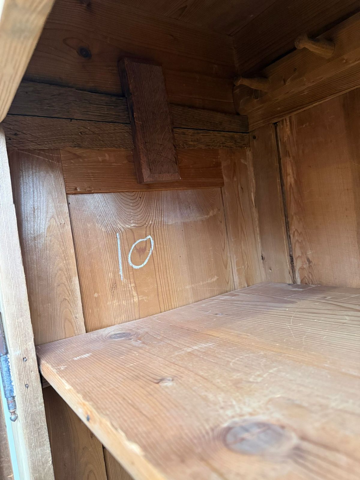 photo furniture An Original Georgian Pine Shelved Knockdown Wardrobe To Paint/Wax
