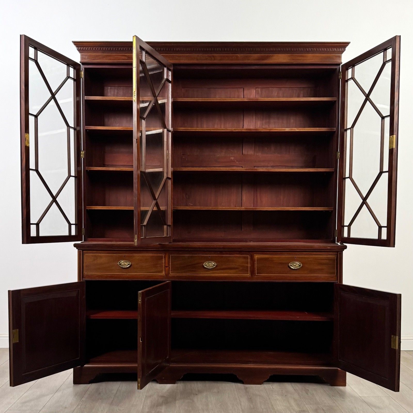 Antique 18th Century Large Georgian Bookcase In Mahogany ( Af 5610 ) photo furniture