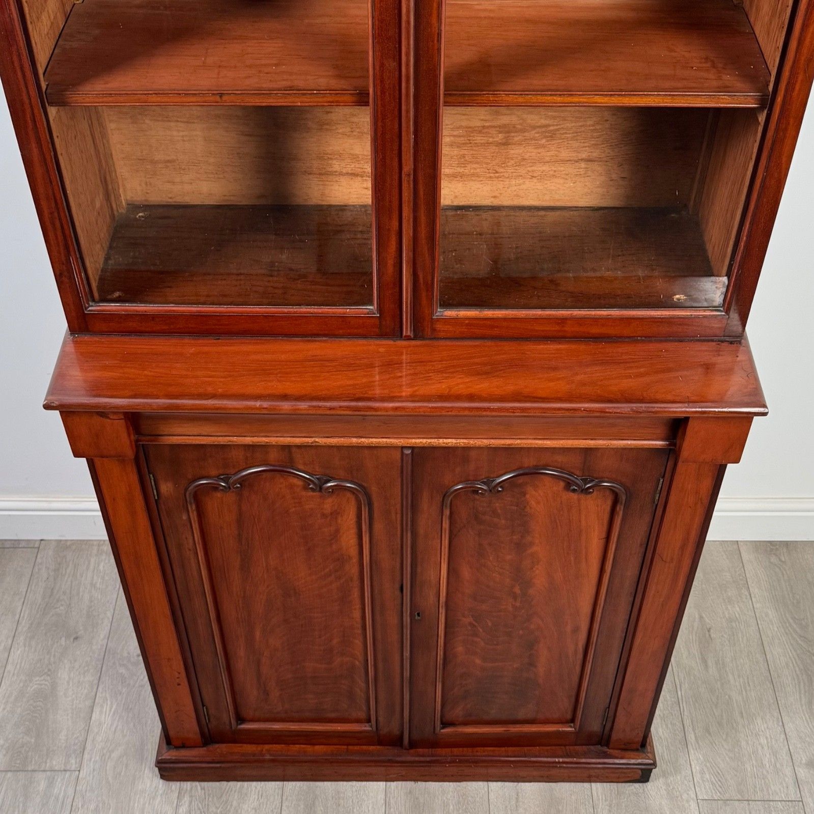Furniture Antique 19th Century Victorian Bookcase In Mahogany ( Af 5599 ) photo
