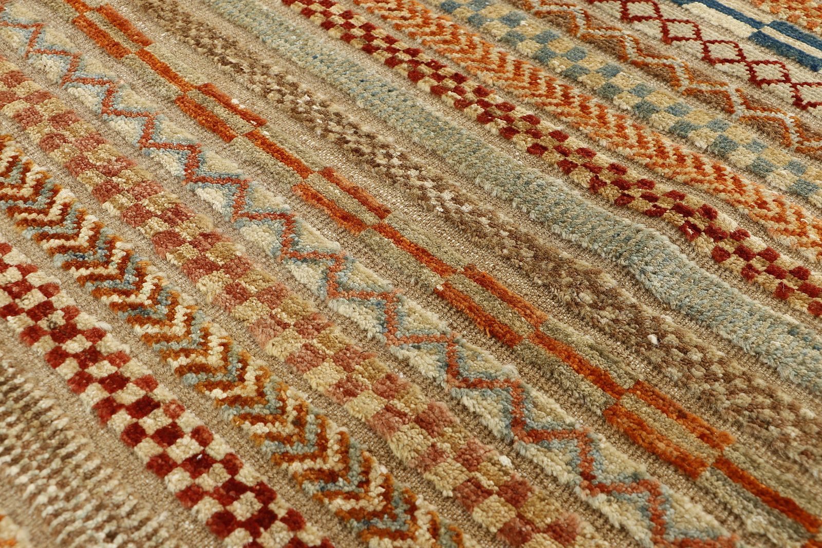 Fine Khorjin Traditional Afghan Geometric Area Rug | Handmade Wool Carpet For Living Room Decor photo Textiles