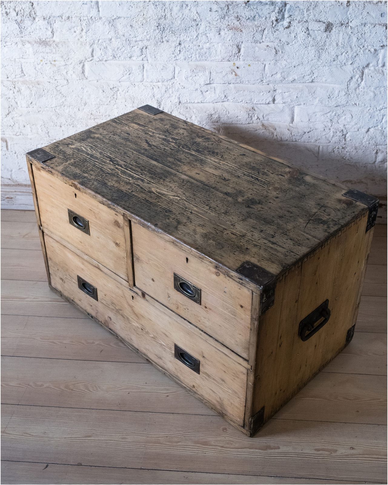 19th Century Campaign Chest Coffee Table British Army C1860 (965) photo for sale