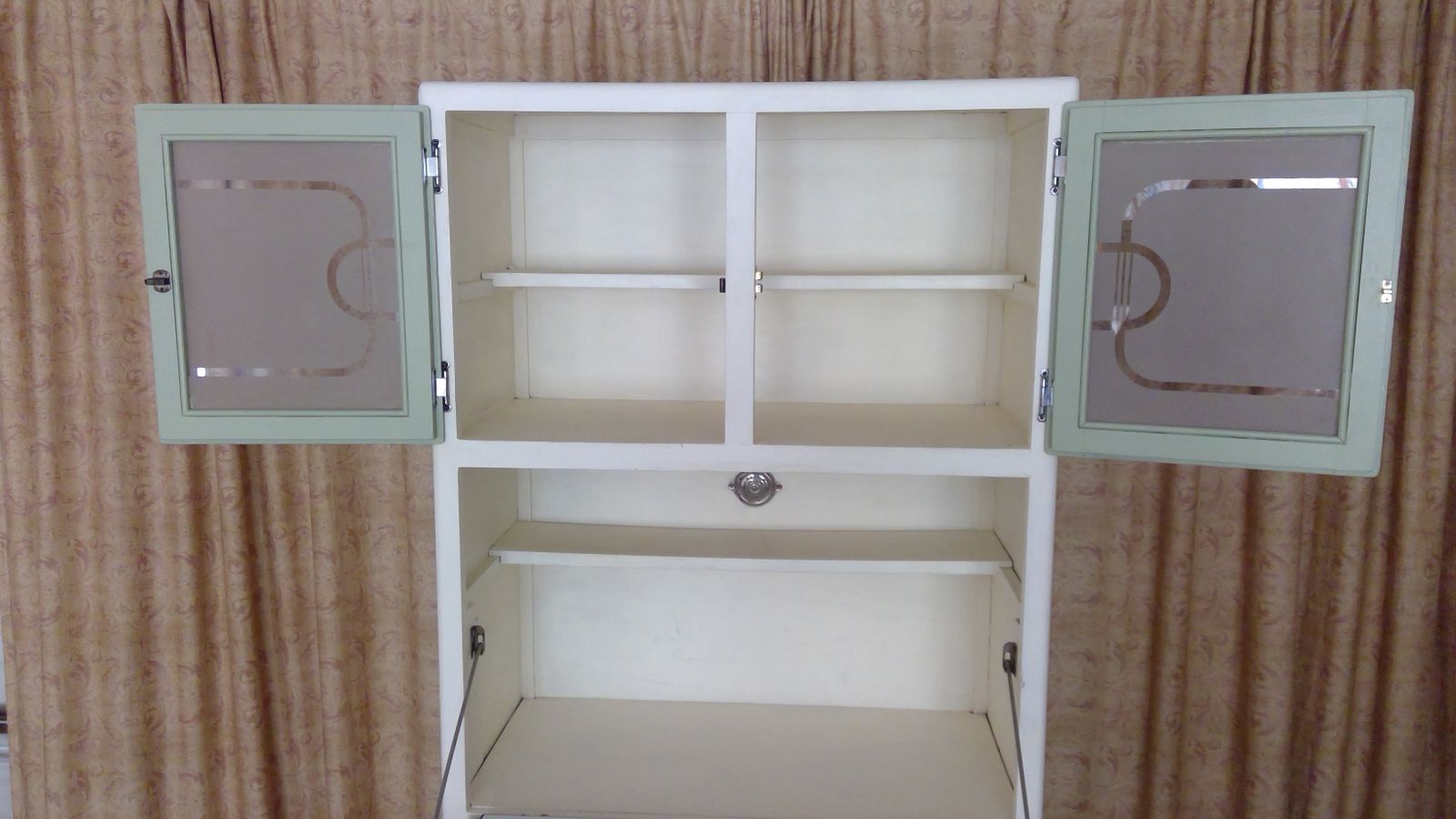 A. Ahlstrom Osakeyhtio Warkaus Finnish 1950's Kitchenette Cabinet With Original Manufacturer's Label photo furniture