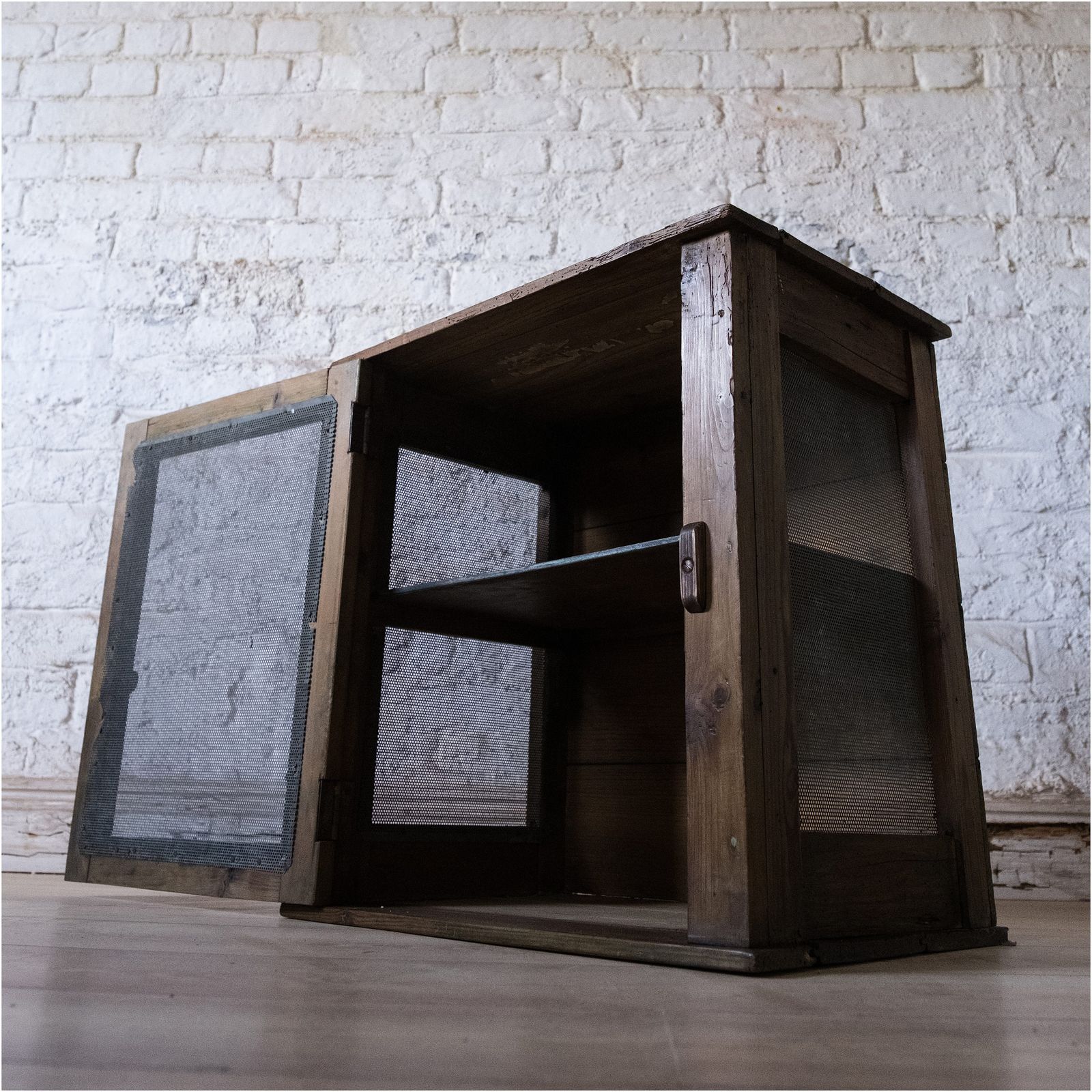 19th Century Pine Food Safe Cupboard (966) photo 230.0