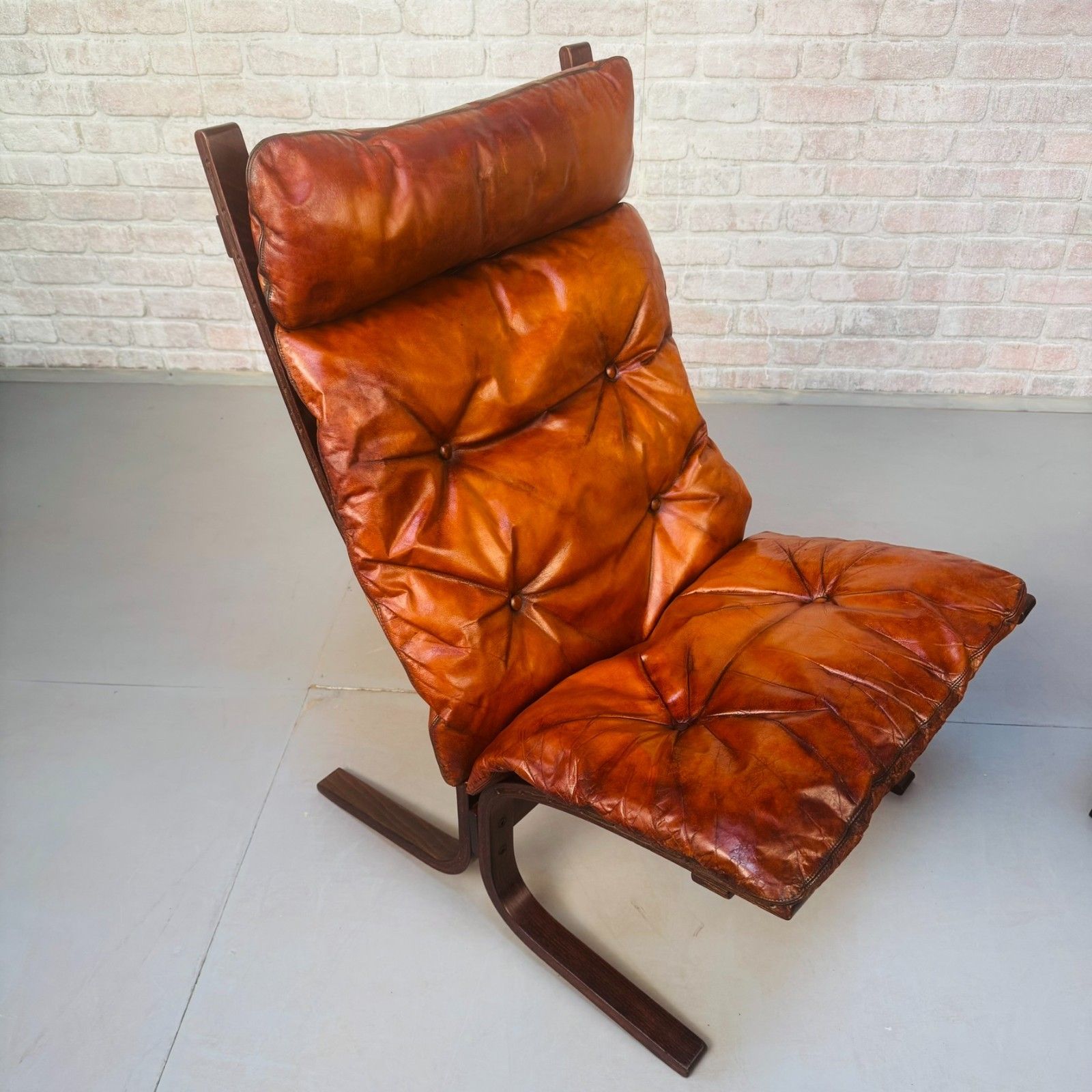 Furniture Pair Of 1970s Westnofa Siesta High Back Lounge Chairs By Ingmar Relling photo