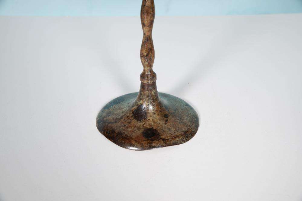 Vintage Kandelaar Jaren 1960, Japandi Gepatineerde Bronzen Luchter photo buy