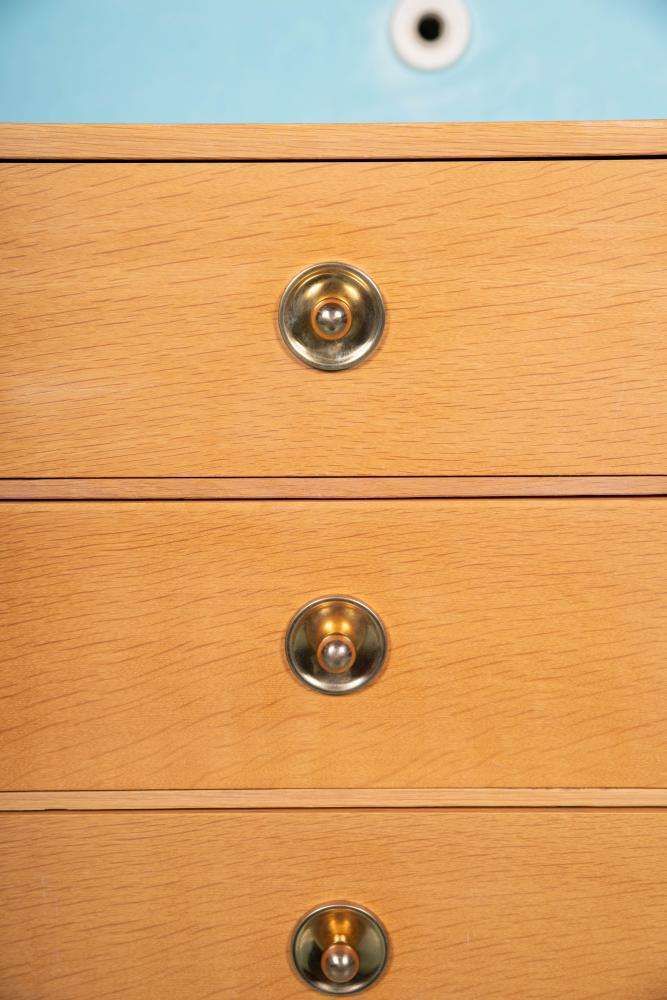 photo buy Minimalistische Scandinavische Ladekast In Blond Eiken, Mid Century Modern