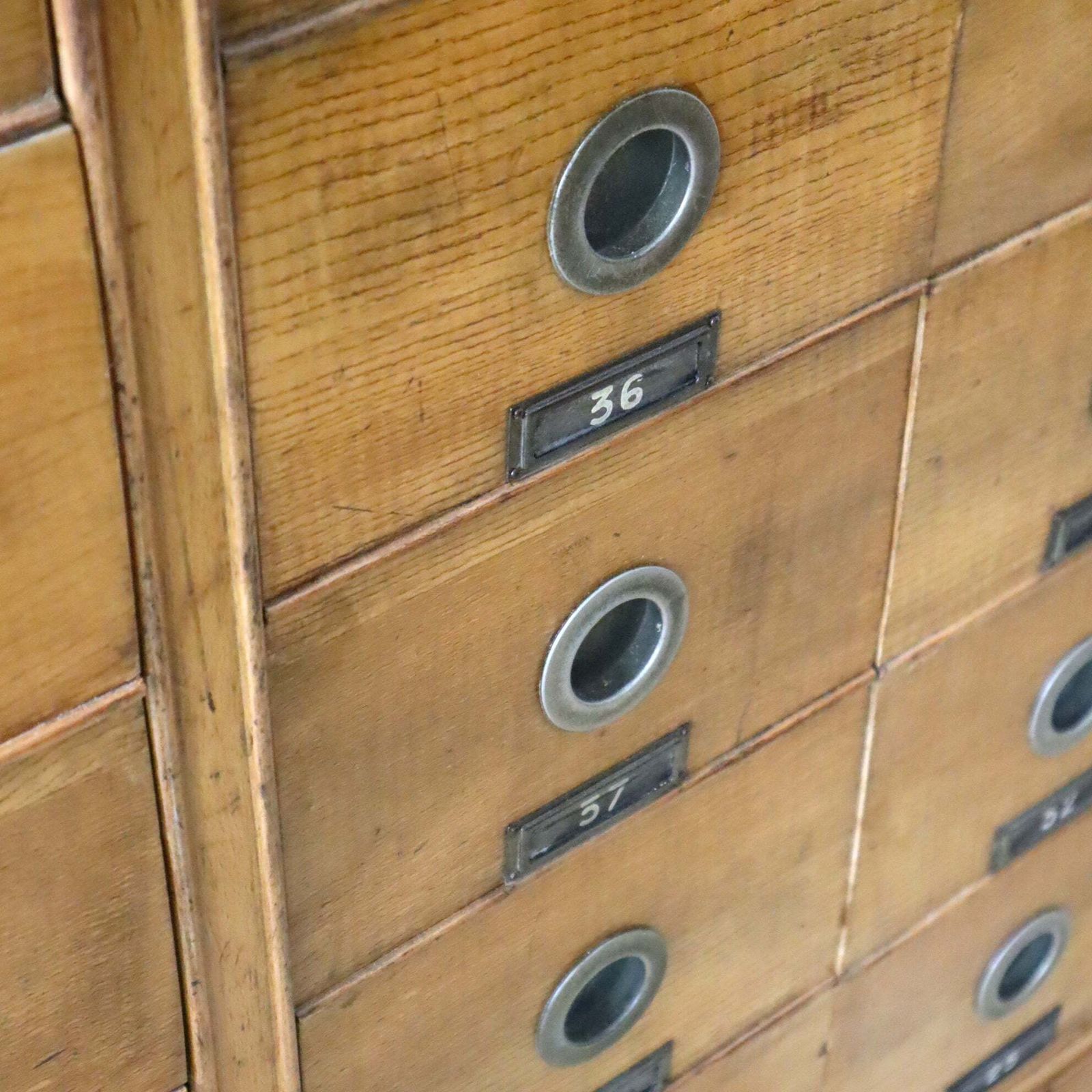 Vintage Oak Apothecary Haberdashery Drawers photo vinterior