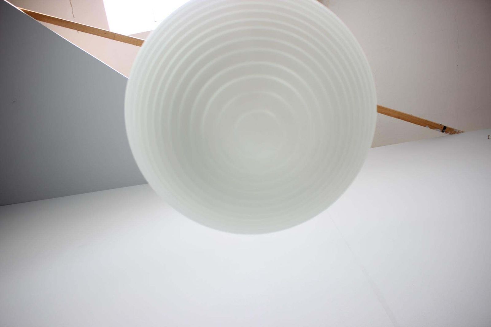 Large 1970s Czechoslovak Napako Opaline Glass Mid Century Pendant Lamp photo buy