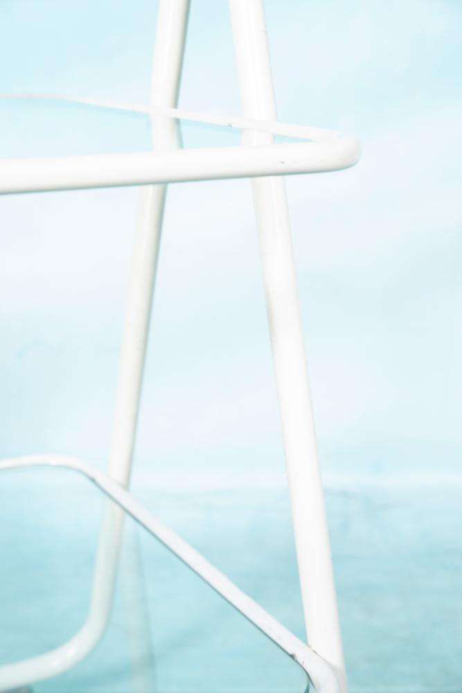 photo for sale Space Age Bar Cart 1970s, Tubular Frame Serving Trolley, Glass