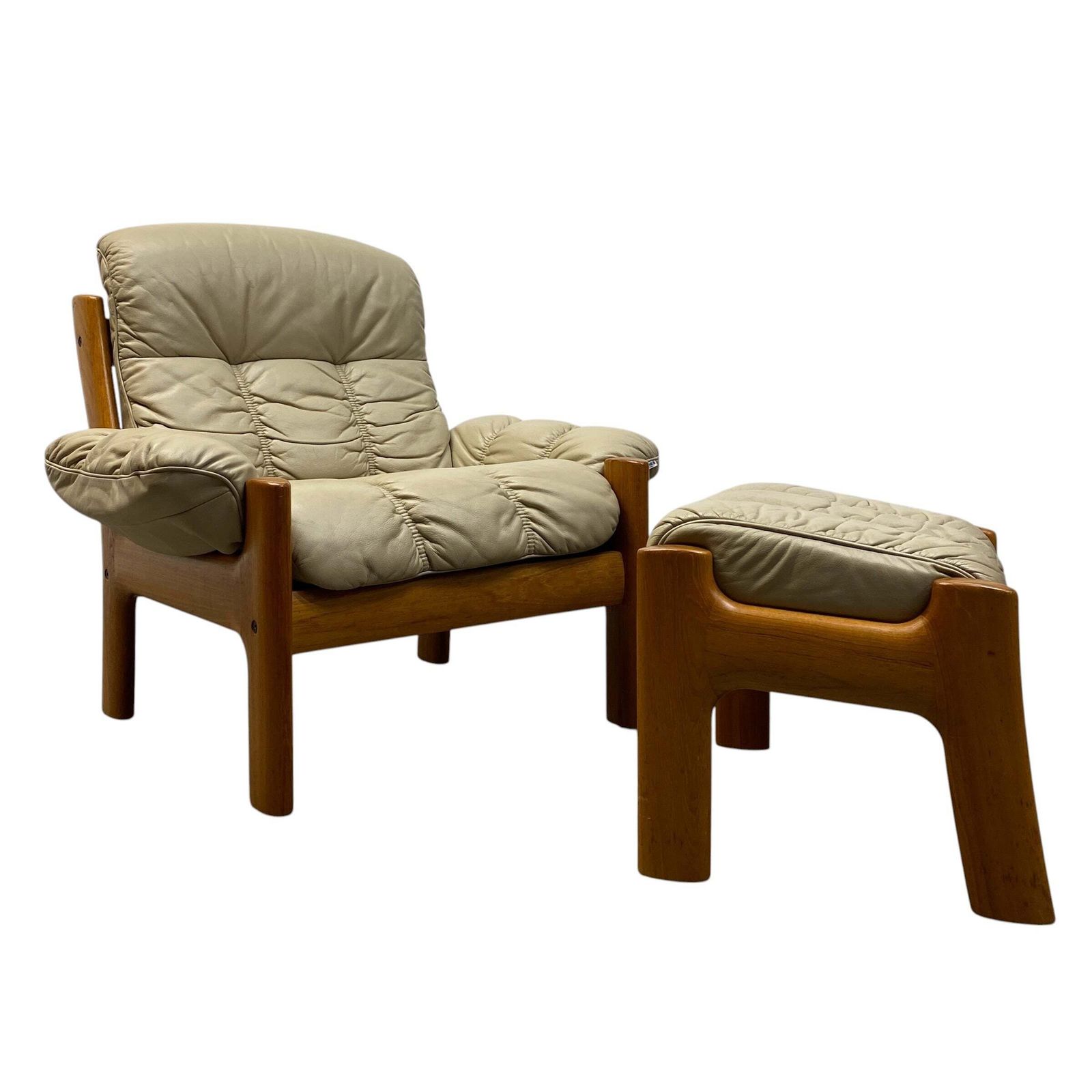 Ekornes 'Montana' Armchair Ottoman Norwegian photo for sale