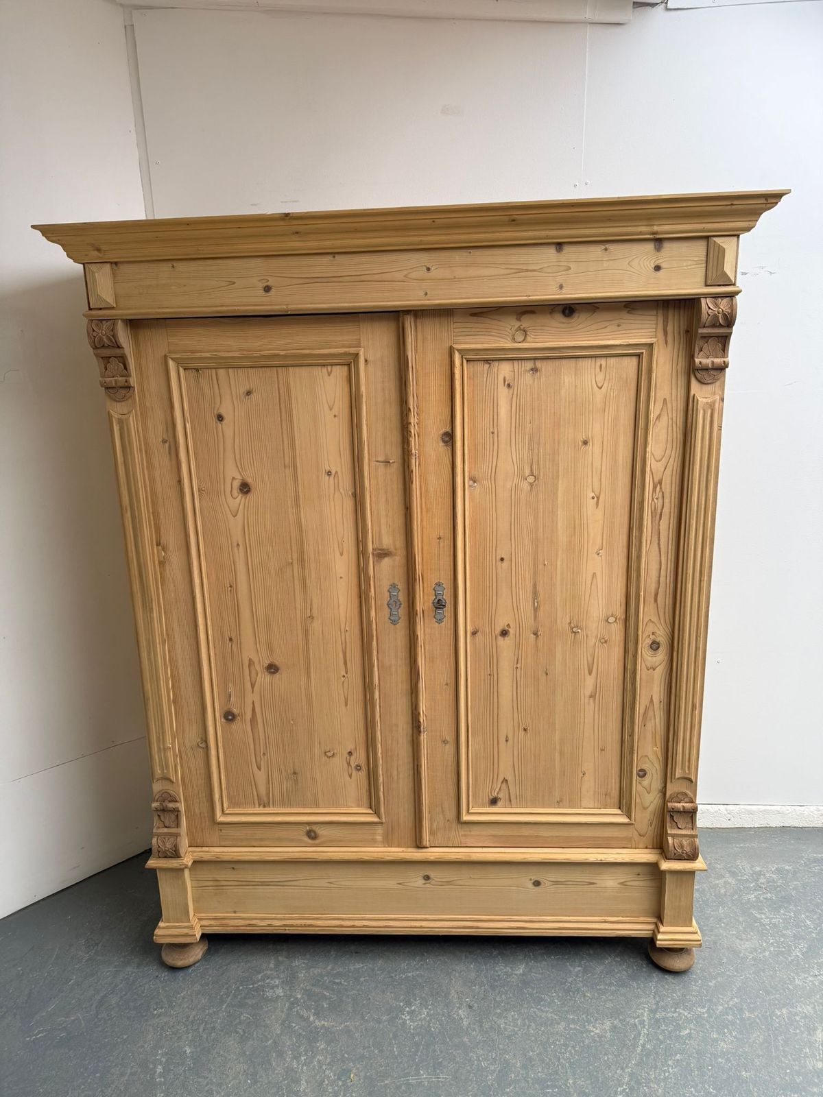 A Stunning Large Victorian Pine Knockdown Wardrobe To Paint/Wax photo 1295.0