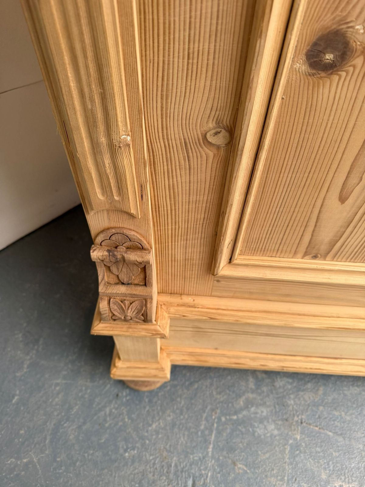 A Stunning Large Victorian Pine Knockdown Wardrobe To Paint/Wax photo buy