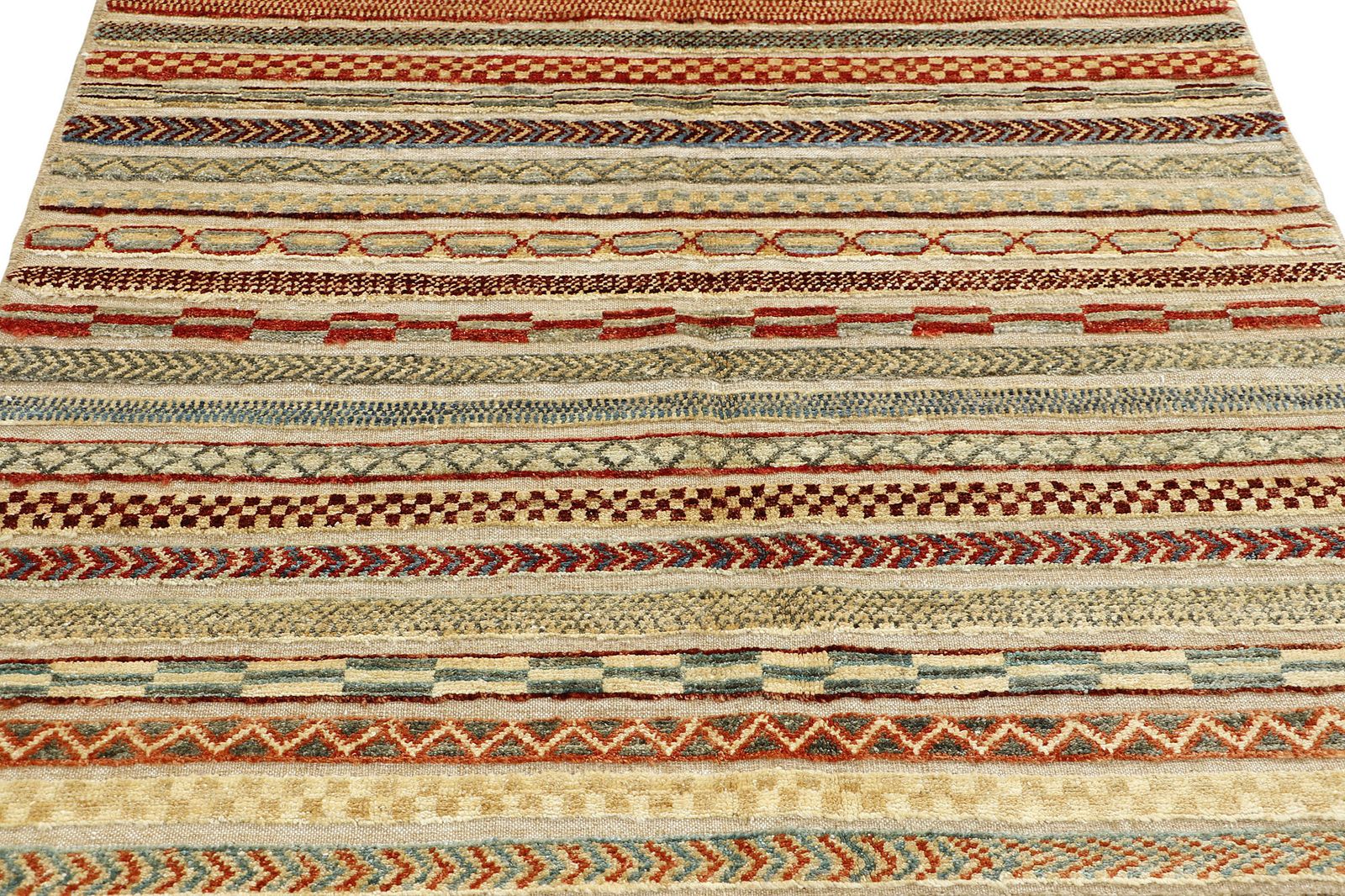 Fine Khorjin Hand Knotted Wool Tribal Geometric Area Rug photo for sale
