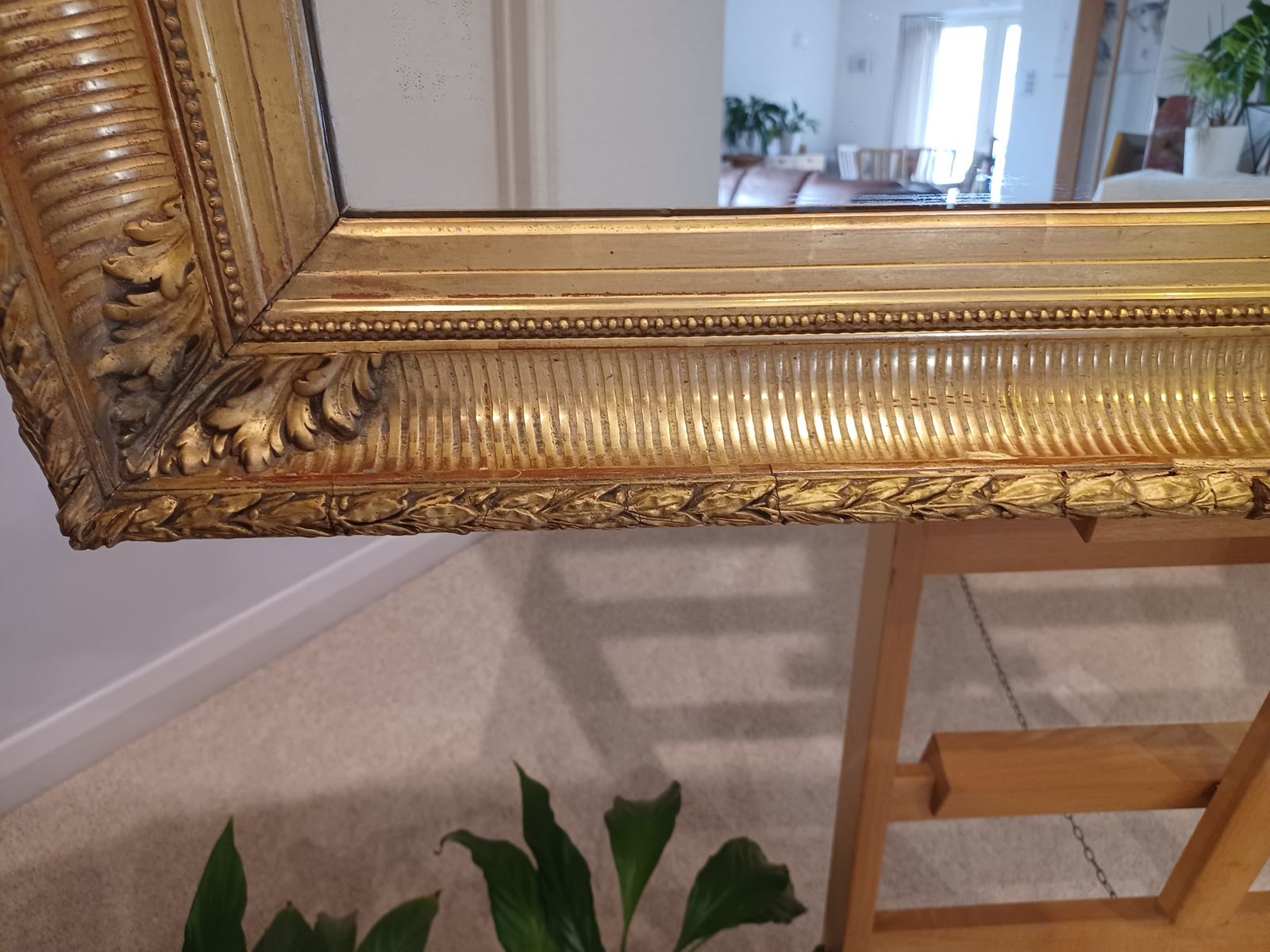 Antique French Louis XVI Giltwood Mirror photo for sale